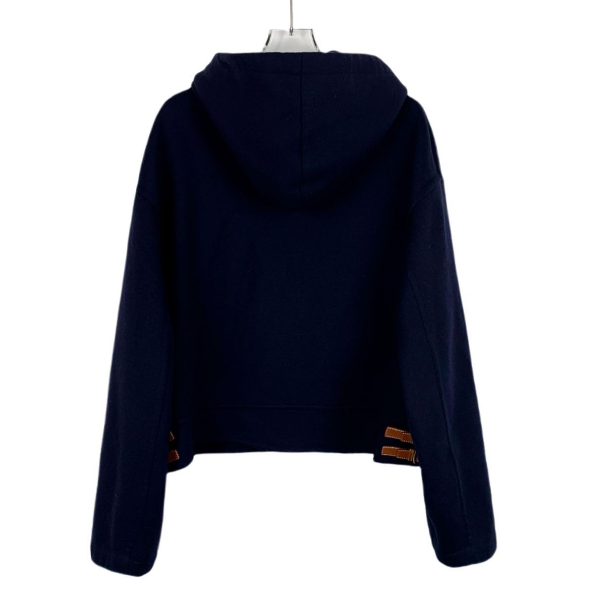 Celine Celine Dark Blue Cashmere Hooded Jacket With Gold Button Det Size S / US 4 / IT 40 - 8 Thumbnail