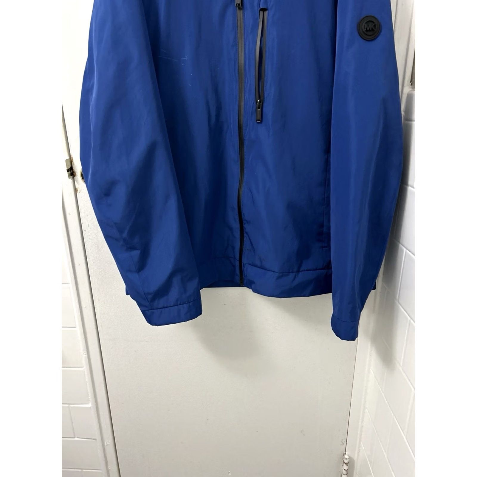 Michael Kors Michael Kors Jacket Mens L Blue Full Zip Packable Windbreaker Logo L/S Size US L / EU 52-54 / 3 - 3 Thumbnail