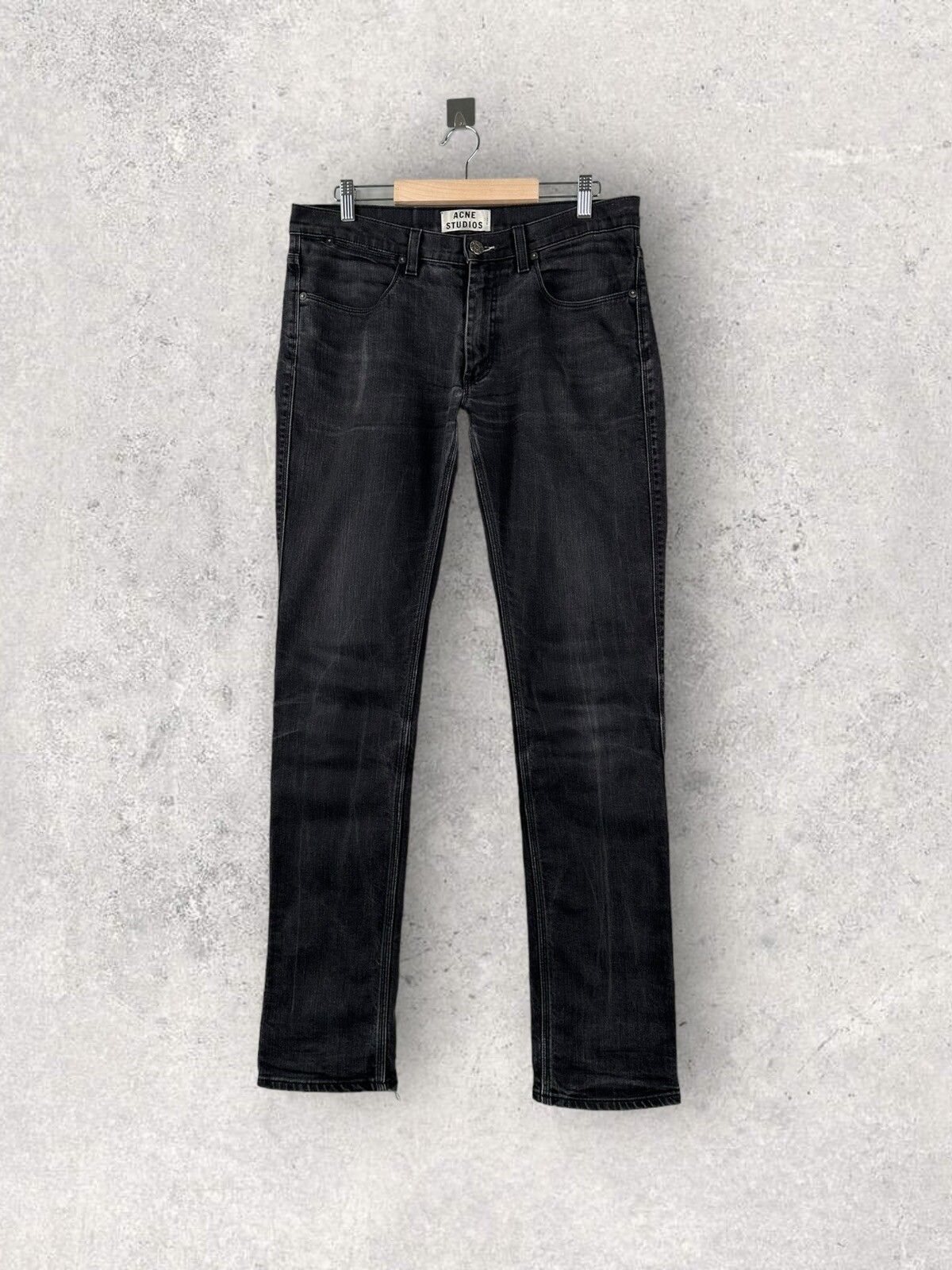 Pre-owned Acne Studios X Jean Acne Studios Skinny Jeans Pants Trousers In Dark Gray