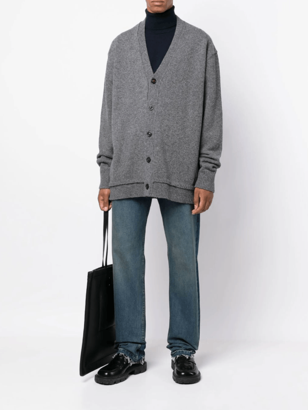Maison Margiela BNWT AW24 MAISON MARGIELA V NECK ELBOW PATCH CARDIGAN XL Size US XL / EU 56 / 4 - 14 Thumbnail