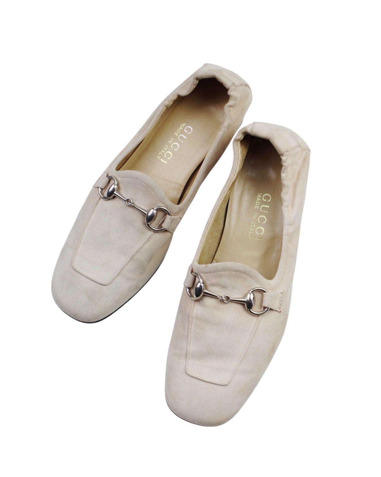Gucci 2000S GUCCI BEIGE SUEDE HORSEBIT LOAFERS Size US 8.5 / IT 38.5 - 4 Thumbnail