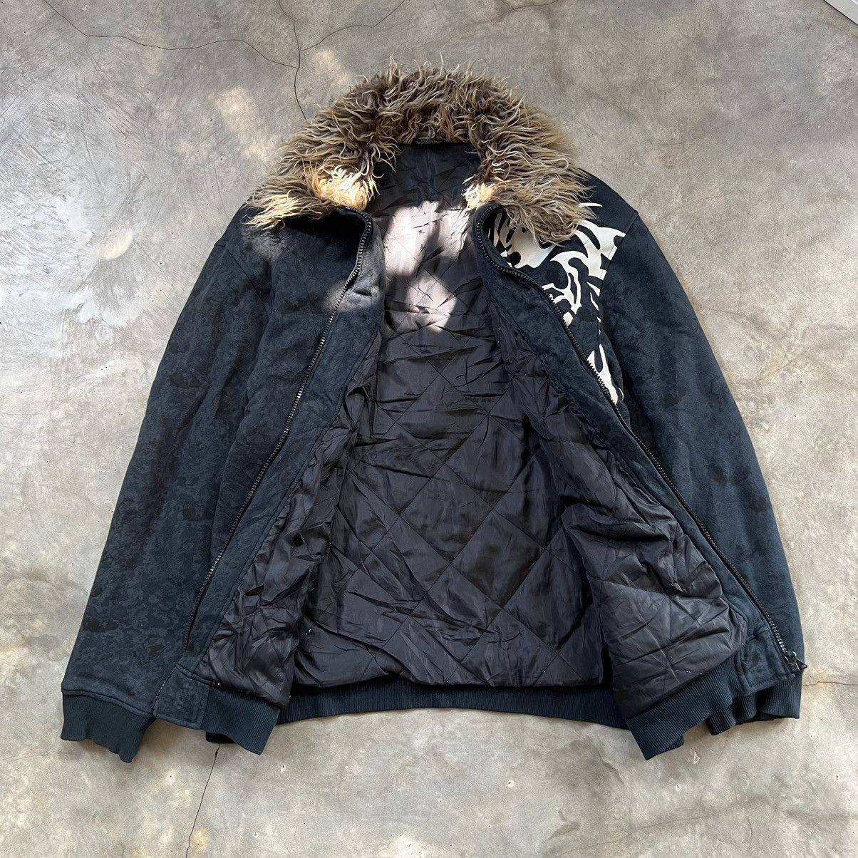 If Six Was Nine 2000s DJ Free If Six Was Nine Style Fur Dragon Zip up Jacket Size US L / EU 52-54 / 3 - 2 Thumbnail