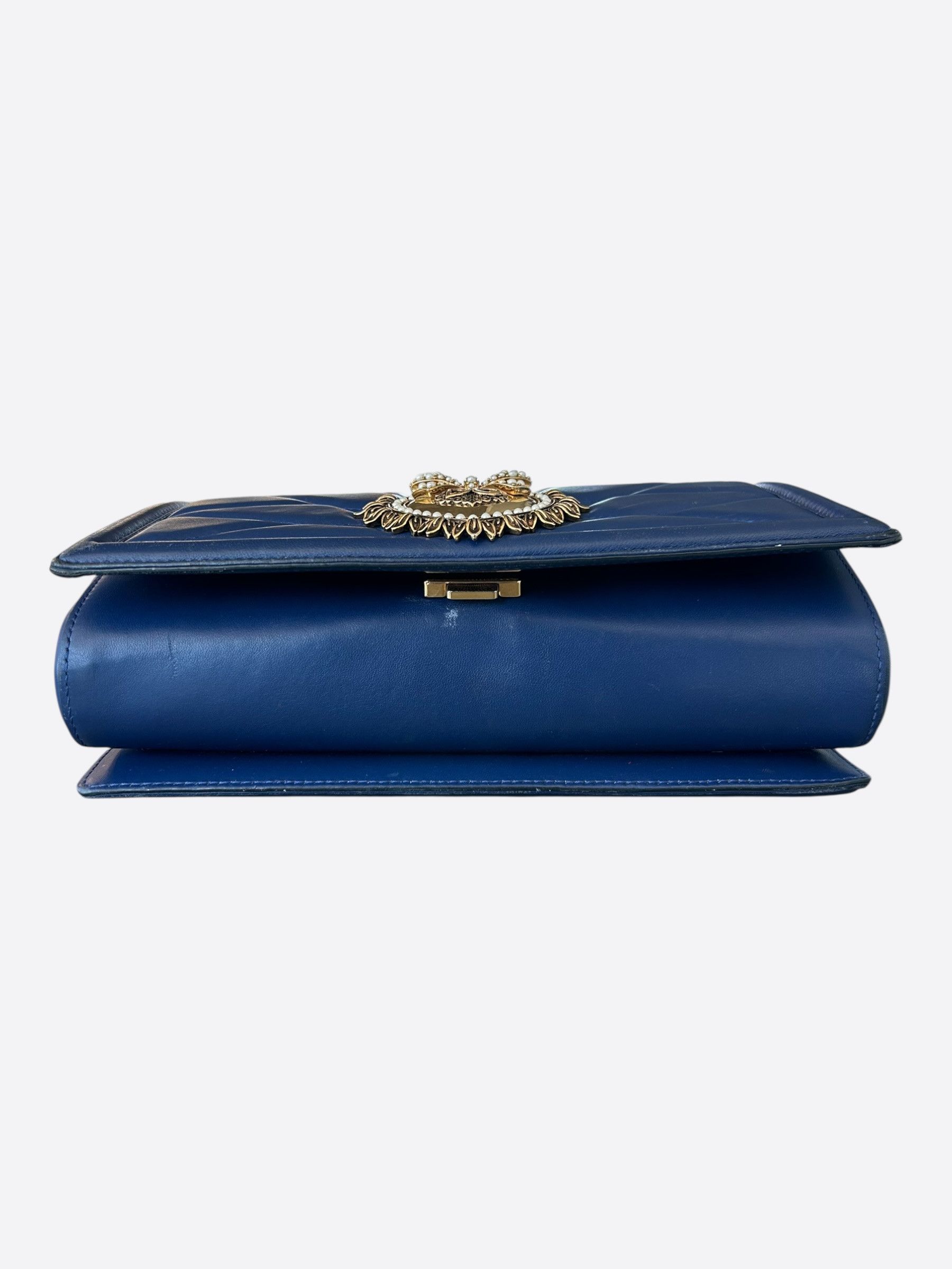 Dolce & Gabbana Dolce & Gabbana Blue Quilted Devotion Bag Size ONE SIZE - 5 Thumbnail