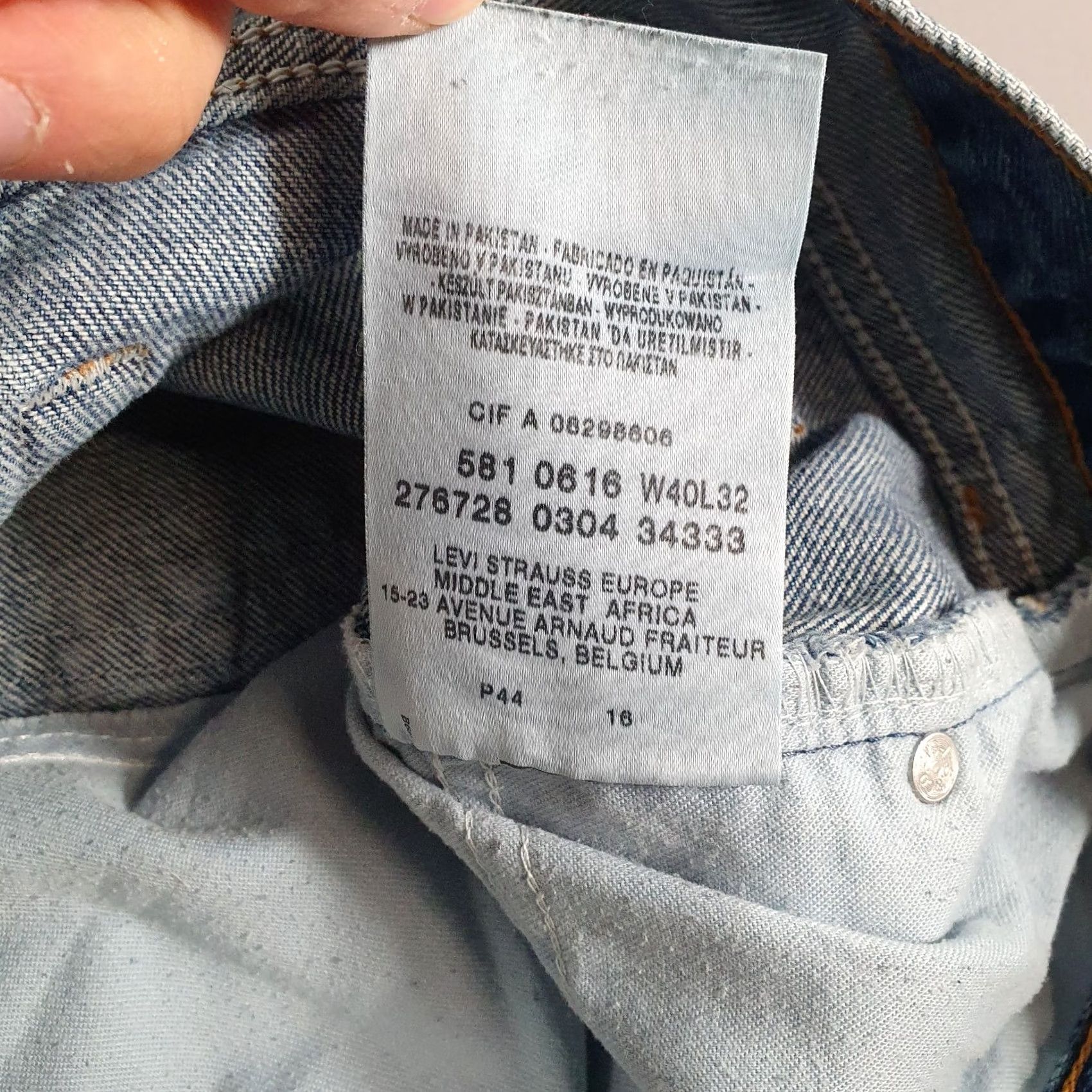 Levi's Levis Jeans Blue Regular 40 32 Denim 5-Pocket Straight Belt Zip Fly Mens W40 L32 Classic Size US 40 / EU 56 - 5 Thumbnail