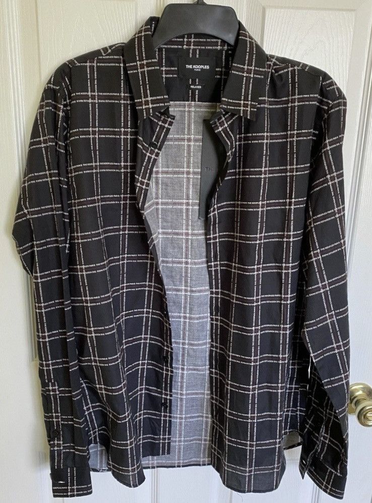 The Kooples NWT The Kooples Paris Men’s Monogram Check Shirt Medium Size US M / EU 48-50 / 2 - 2 Thumbnail