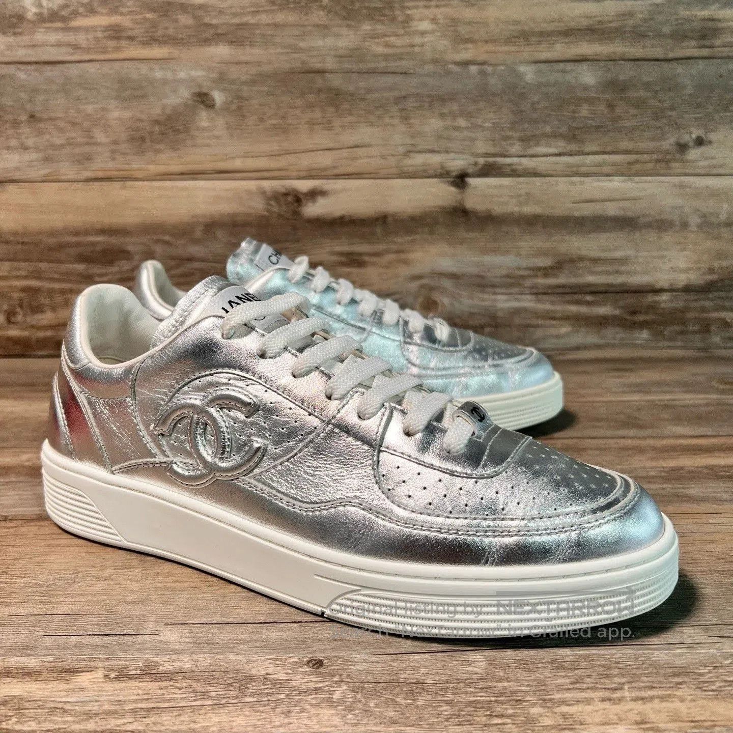 Chanel Chanel 24C Silver Double C Men's Sneakers. Size US 8 / EU 41 - 2 Thumbnail