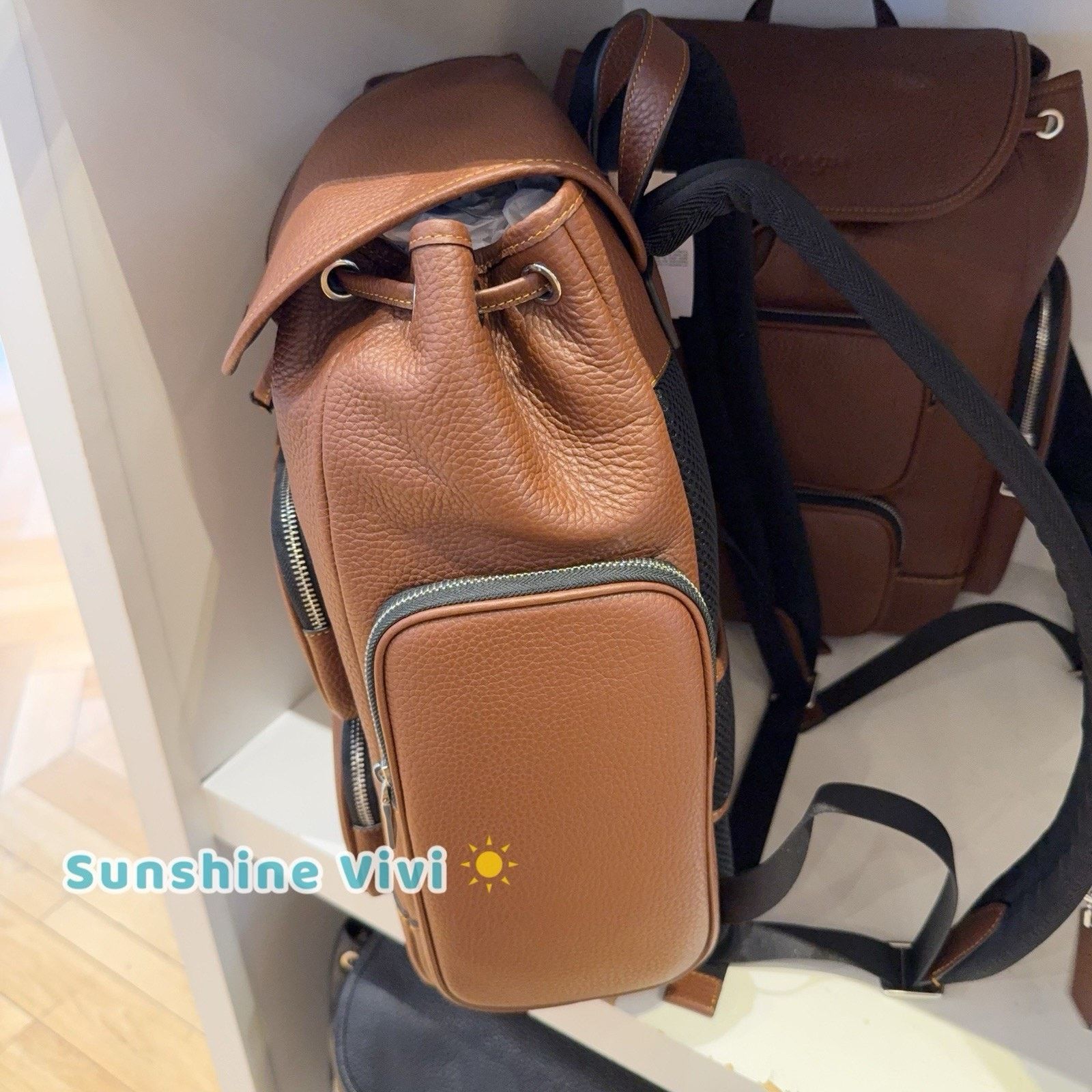 Coach NWT Coach Finn Backpack CDC72 Leather Silver VINTAGE BROWN Size ONE SIZE - 8 Thumbnail