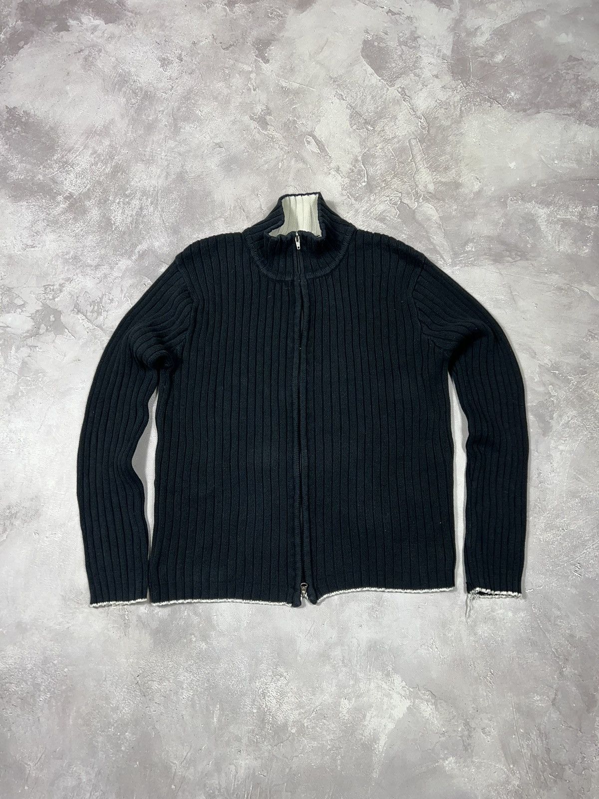 Diesel × Japanese Brand × Vintage Vintage Diesel Style Sunfaded Stripes Zip-sweater Size US L / EU 52-54 / 3 - 1 Thumbnail
