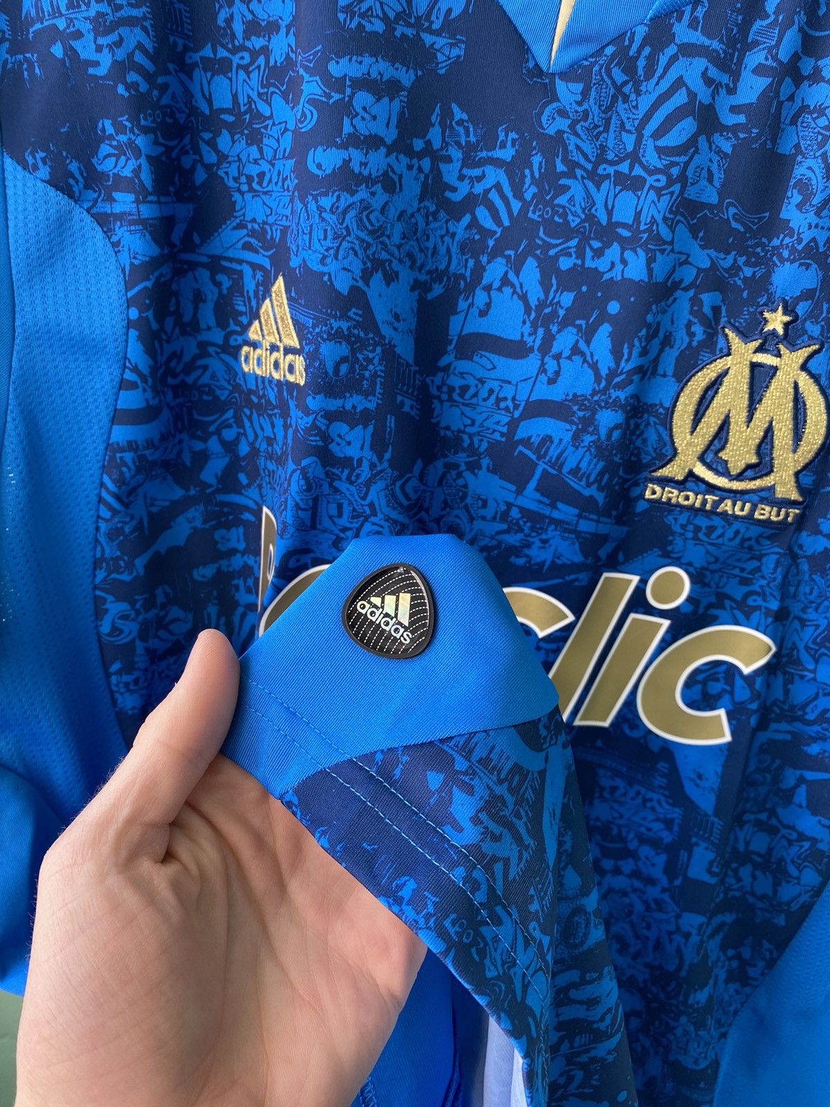 Adidas Olympique Marseille Adidas Soccer Jersey 2011/2012 Football Size US L / EU 52-54 / 3 - 12 Thumbnail