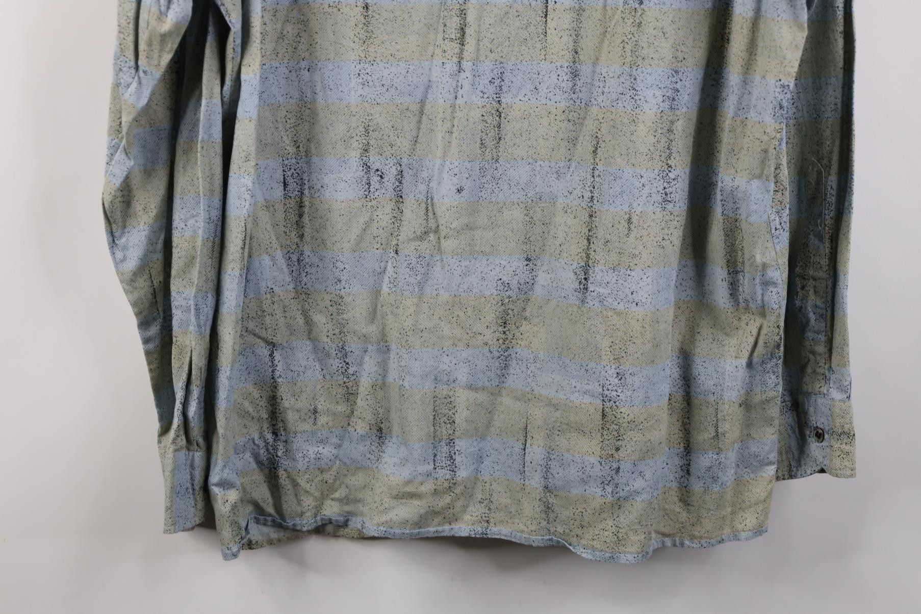 Vintage Vintage 90s Streetwear Fleck Striped Collared Button Shirt Size US L / EU 52-54 / 3 - 10 Thumbnail