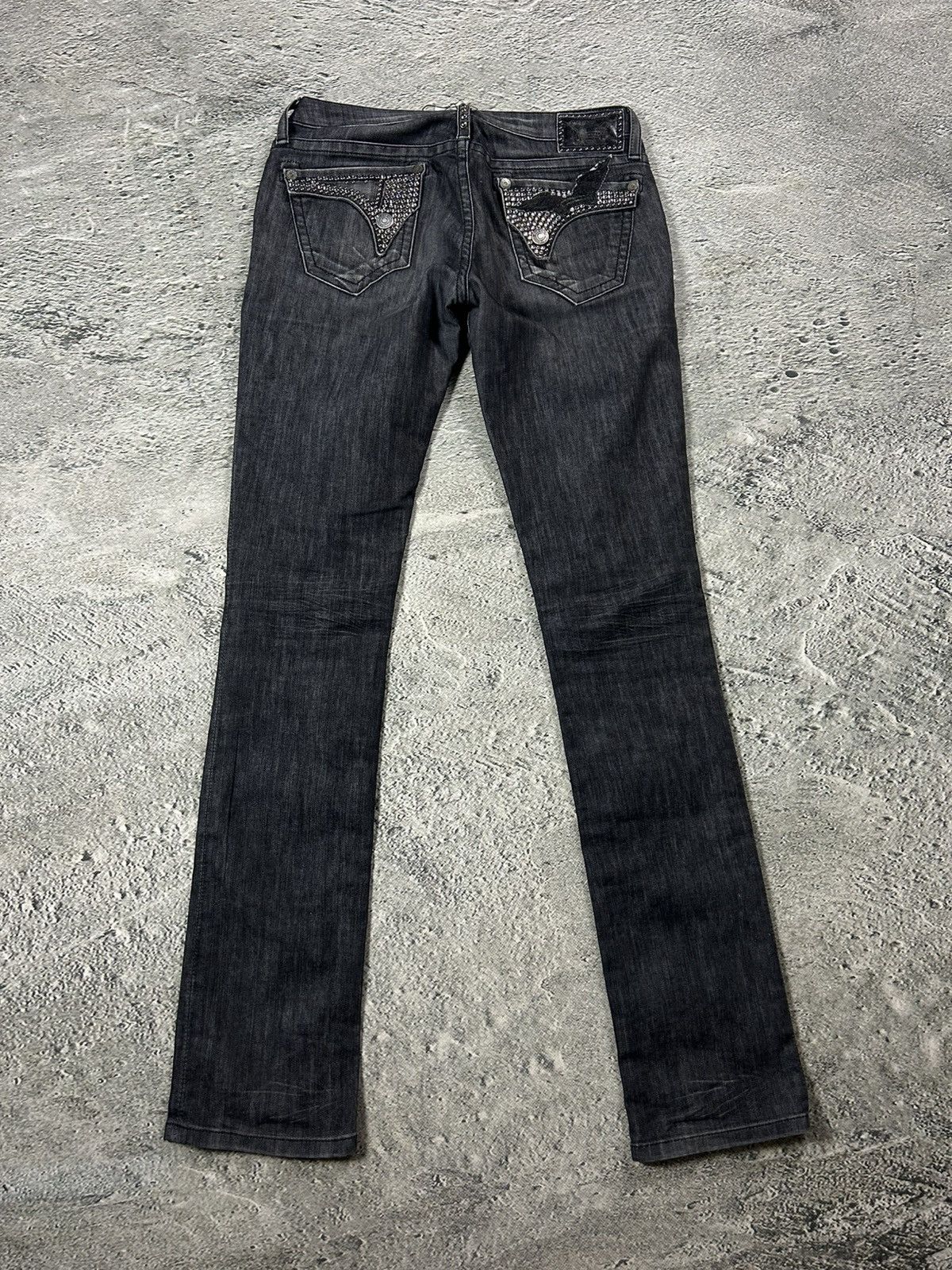 Robins Jeans Robins jeans black rhinestones studded jeans flared Y2K Size US 30 / EU 46 - 2 Thumbnail