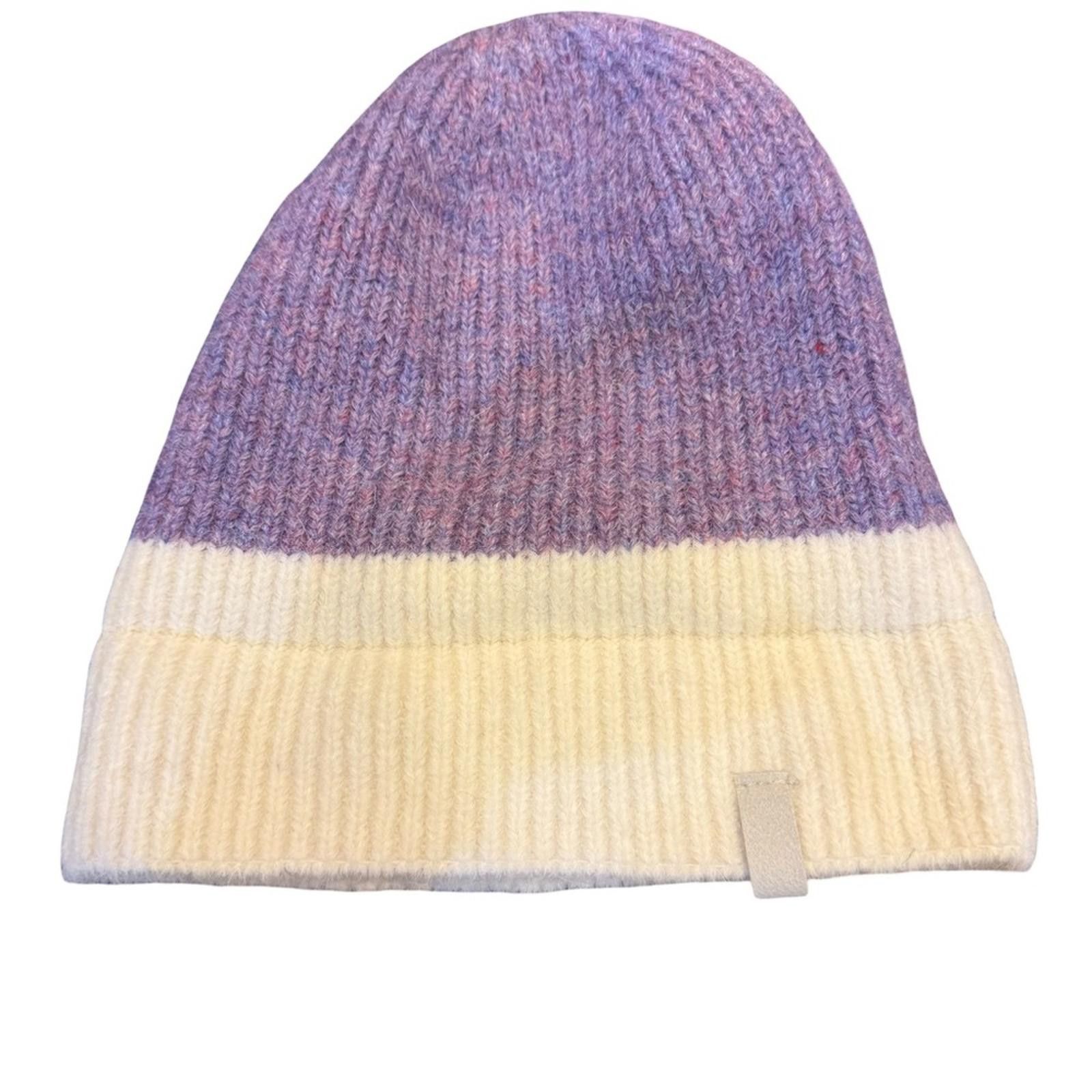 Pacsun pacas Baby Alpaca Blend Lilac and Ivory Hat/Beanie Size ONE SIZE - 3 Thumbnail