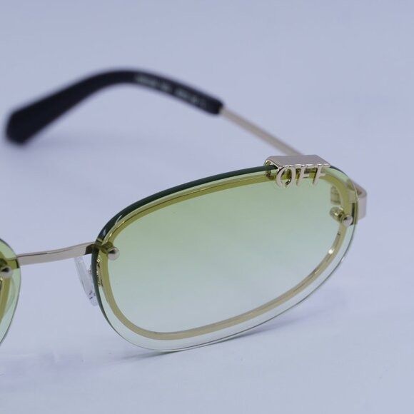 Off-White Off-White OERI13M MIAMI 7652 Sunglasses Gold Oval Frame Size ONE SIZE - 2 Thumbnail
