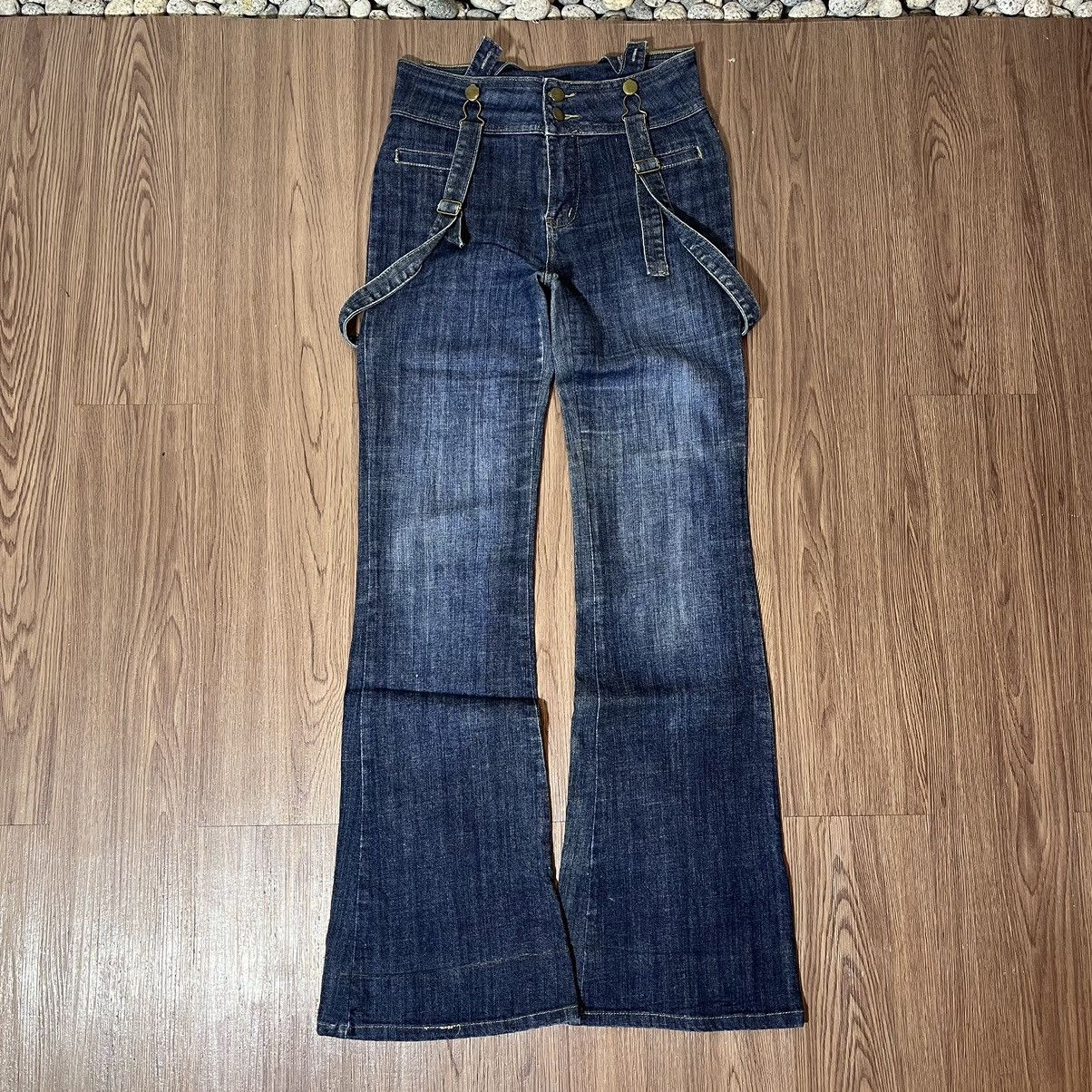 Japanese Brand × Le Grande Bleu (L.G.B.) × Tornado Mart ANAP japan suspender flare denim Size US 28 / EU 44 - 1 Thumbnail