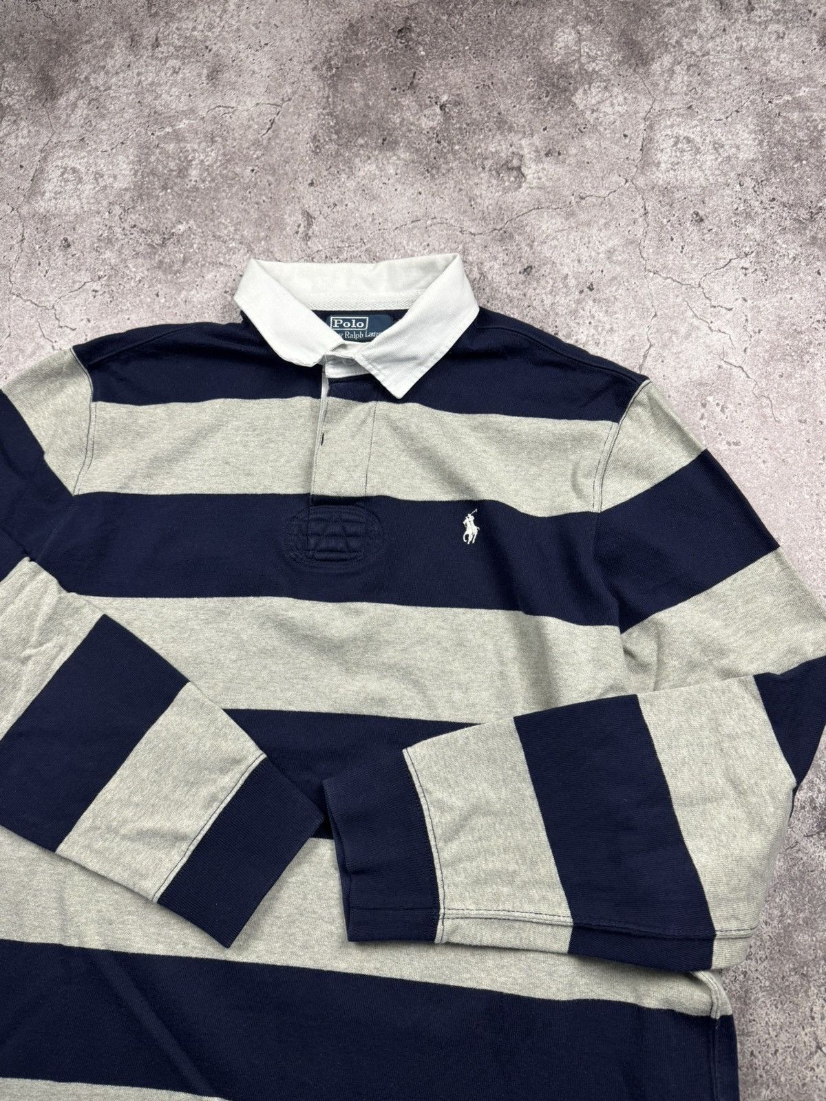 Polo Ralph Lauren Vintage Polo Ralph Lauren Striped Rugby Shirt Y2K Long Sleve Size US L / EU 52-54 / 3 - 5 Thumbnail