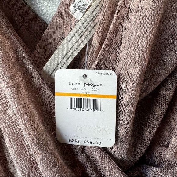 Free People NWT Free People Lace Bodysuit - Taupe Sz Small S Size S / US 4 / IT 40 - 2 Thumbnail