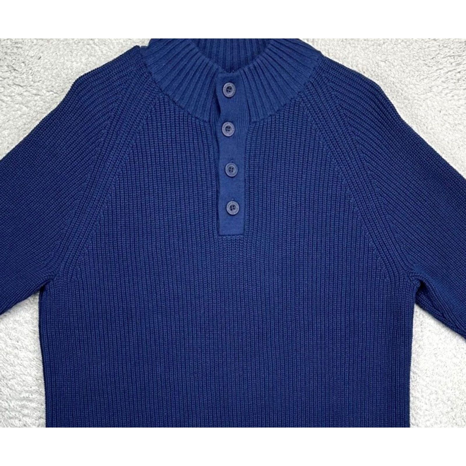 Eddie Bauer Eddie Bauer Sweater Mens Large Blue Knit Henley Pullover Sweatshirt Long Sleeve Size US L / EU 52-54 / 3 - 2 Thumbnail
