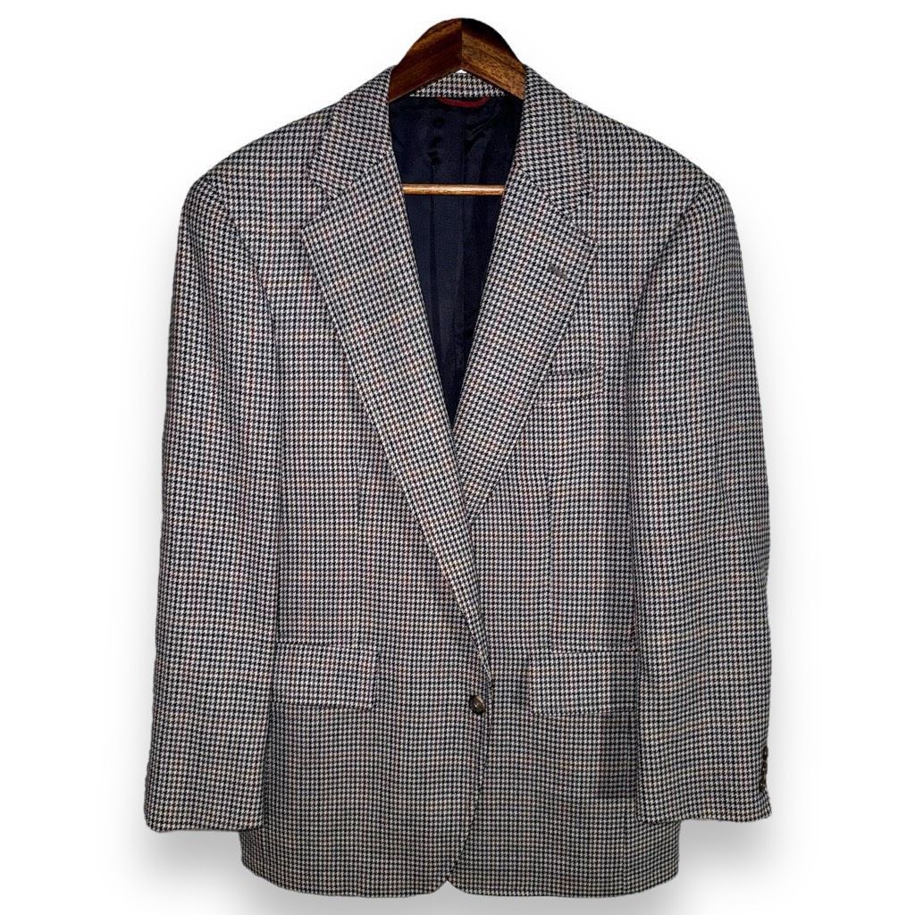 Jos. A. Bank 80s Jos. A Bank Multicolored Check 100% Wool Sportcoat 40R Size 40R - 1 Thumbnail