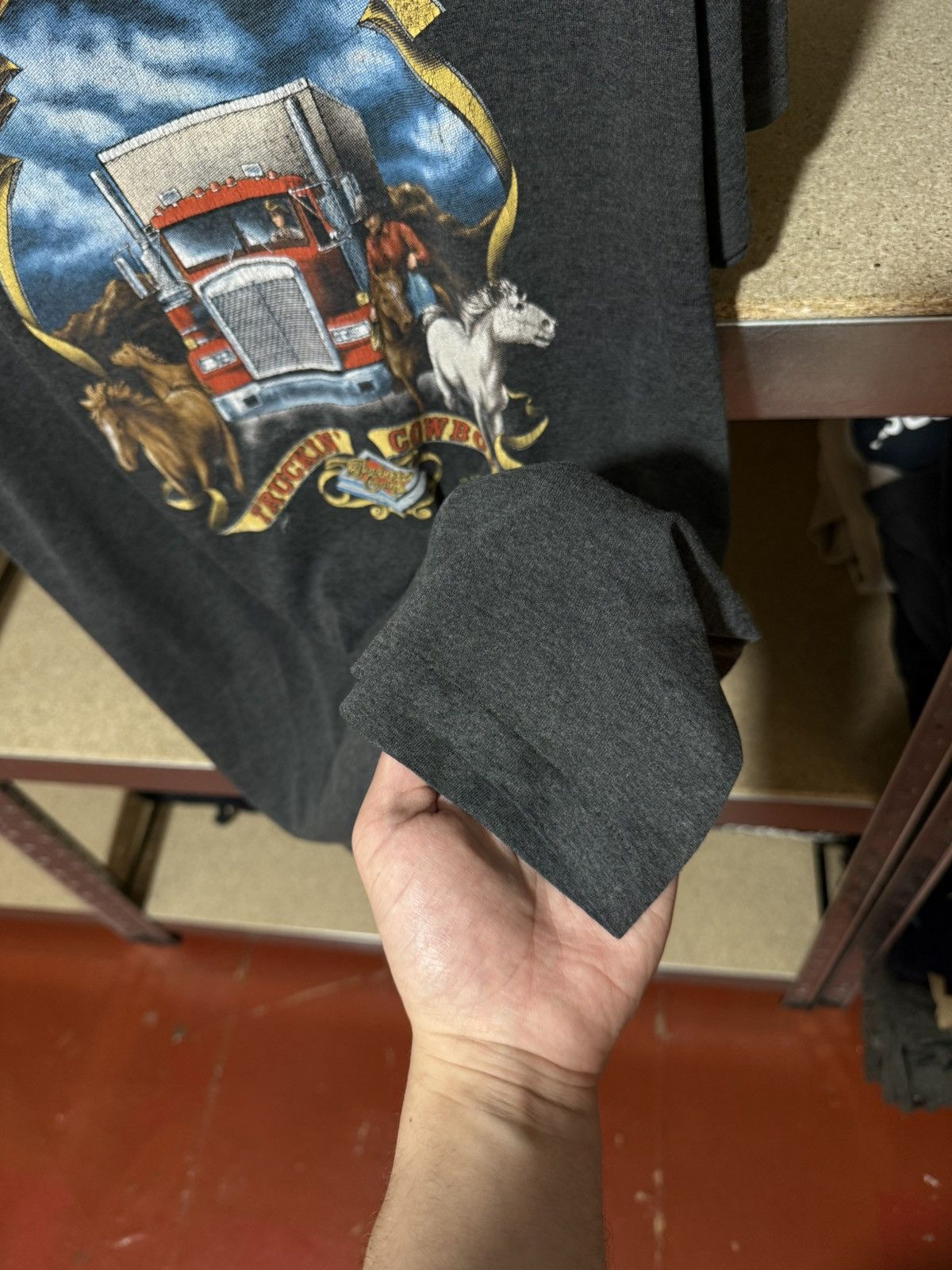 Harley Davidson × Vintage 1988 3D Emblem America’s Pride Truckin Cowboy Truckers Tee Size US M / EU 48-50 / 2 - 7 Thumbnail