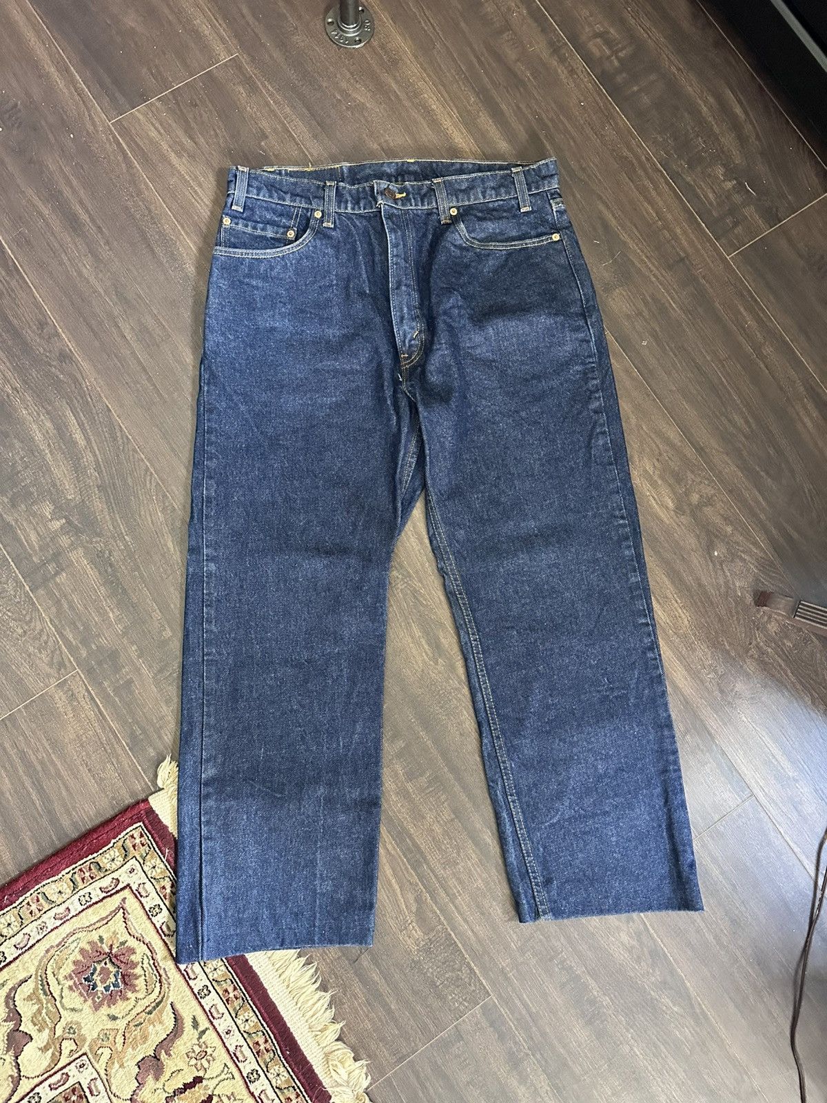 Levi's Vintage MiUSA 505 straight leg indigo raw denim jeans Size US 34 / EU 50 - 1 Thumbnail