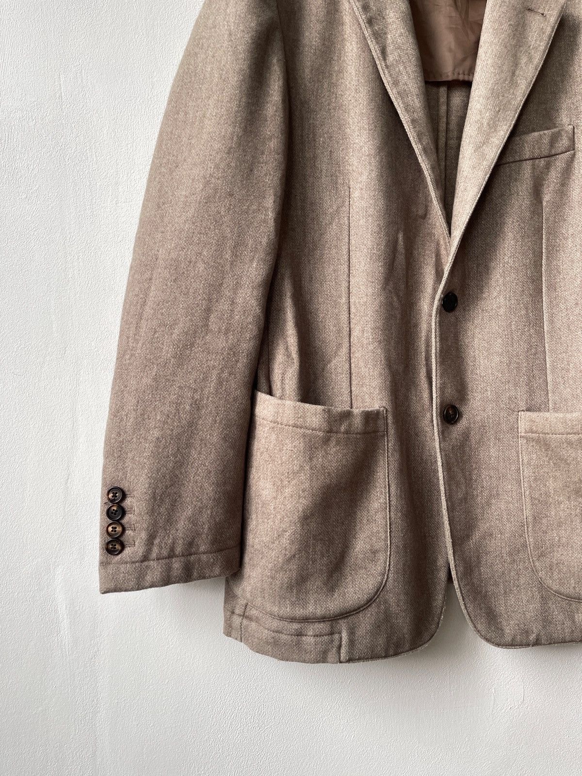 Aquascutum Aquascutum Men’s Sport Wool Beige Brown Blazer Size 42R Size 42R - 7 Thumbnail
