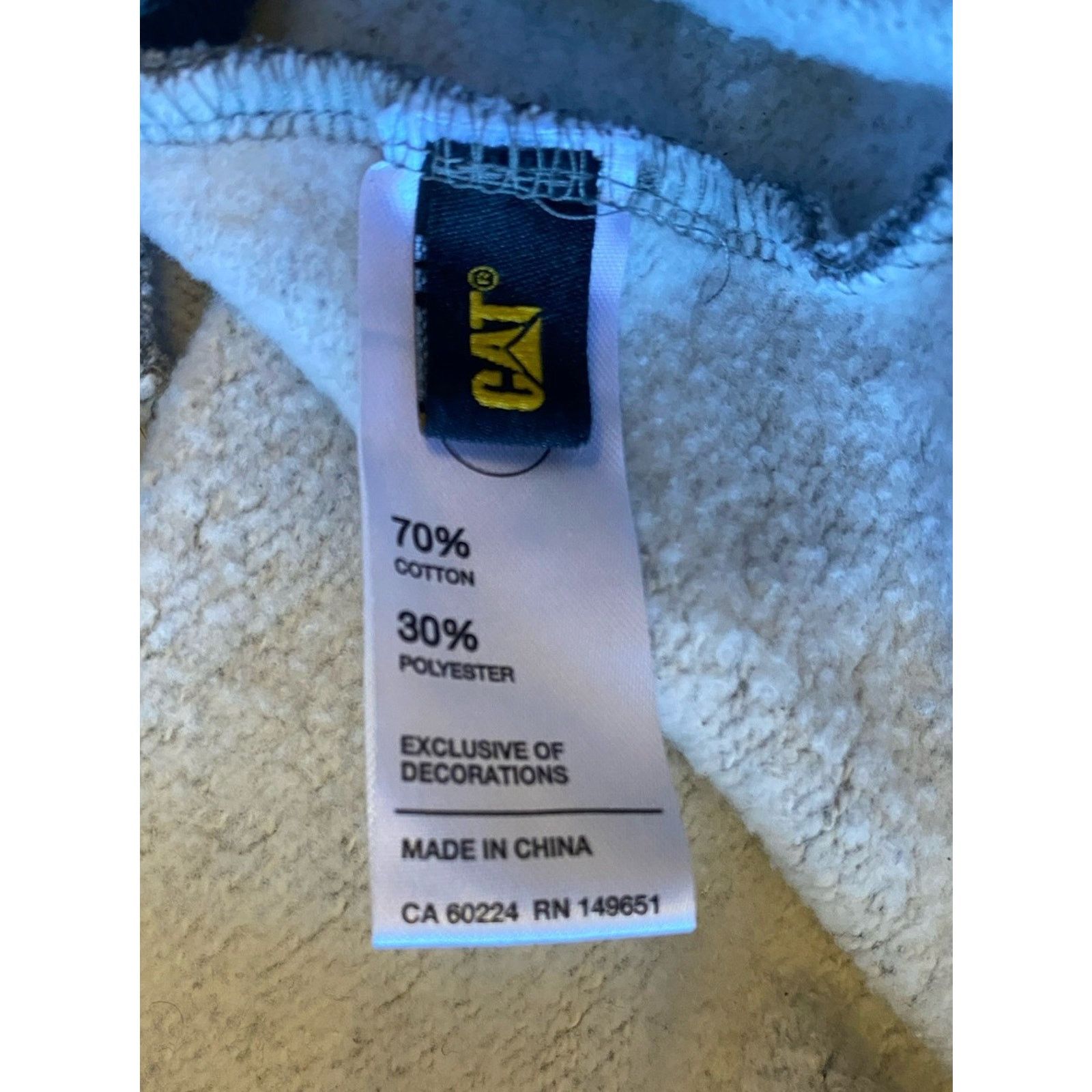 Caterpillar CAT Caterpillar Heavy Weight Hoodie Men’s XL Sweatshirt Gray Size US XL / EU 56 / 4 - 4 Thumbnail