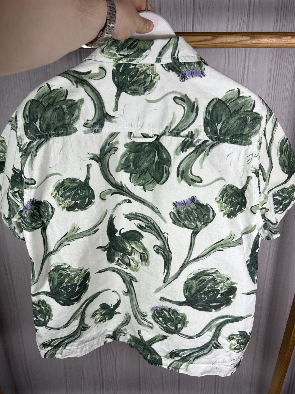Jacquemus Jacquemus Le Coup De Soleil S/S 2020 Artichoke Print Shirt Size US M / EU 48-50 / 2 - 9 Thumbnail
