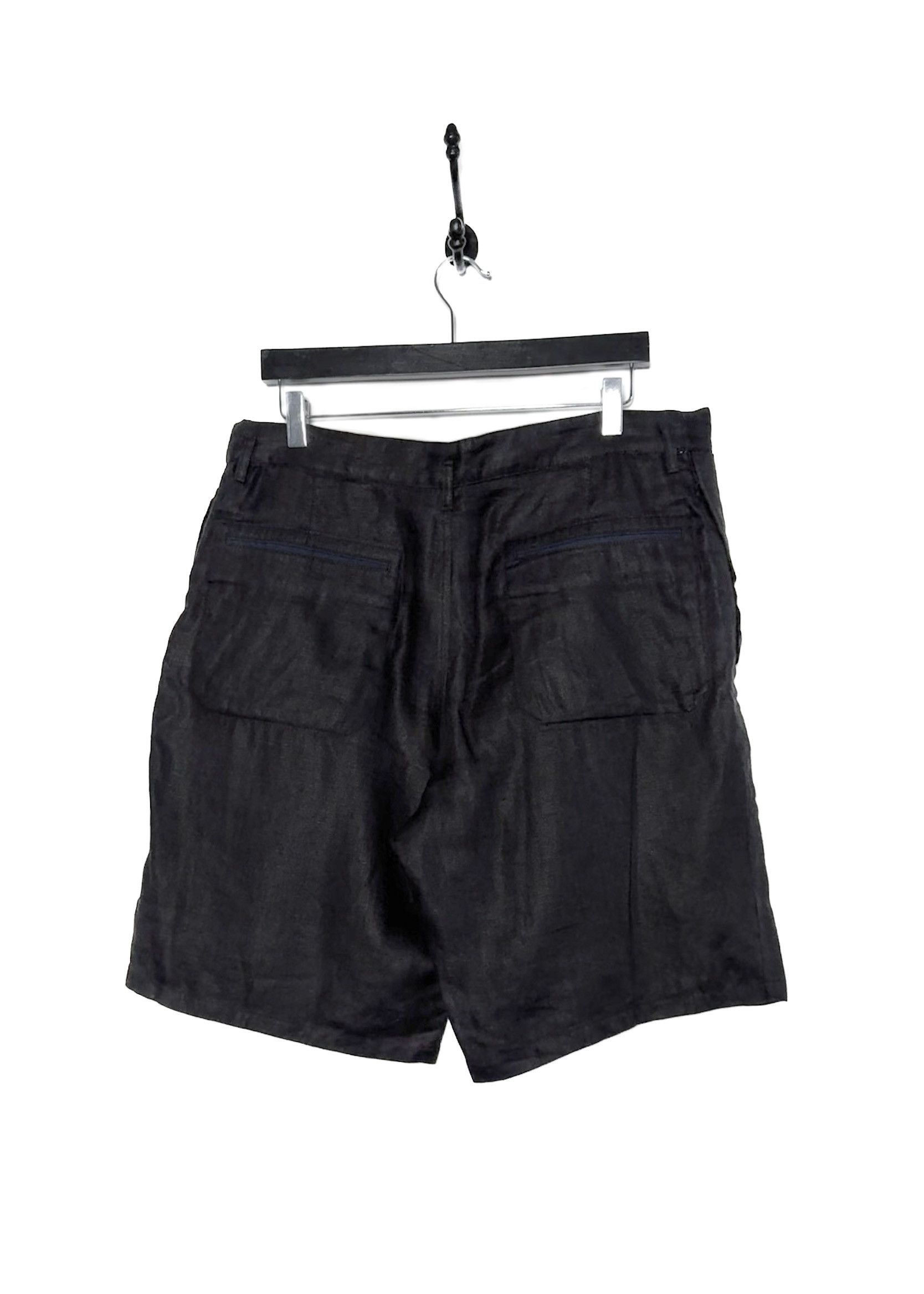 Louis Vuitton Louis Vuitton Black Silver Buckle Linen Shorts Size US 36 / EU 52 - 3 Thumbnail