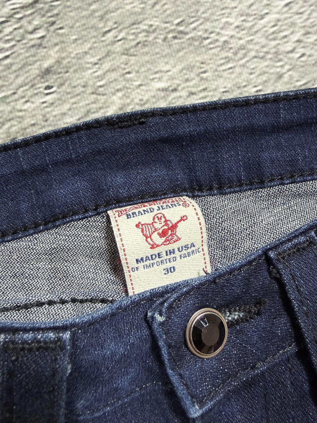 True Religion True Religion jeans bootcut rhinestone logo dark navy Y2K Size 30" / US 8 / IT 44 - 14 Thumbnail