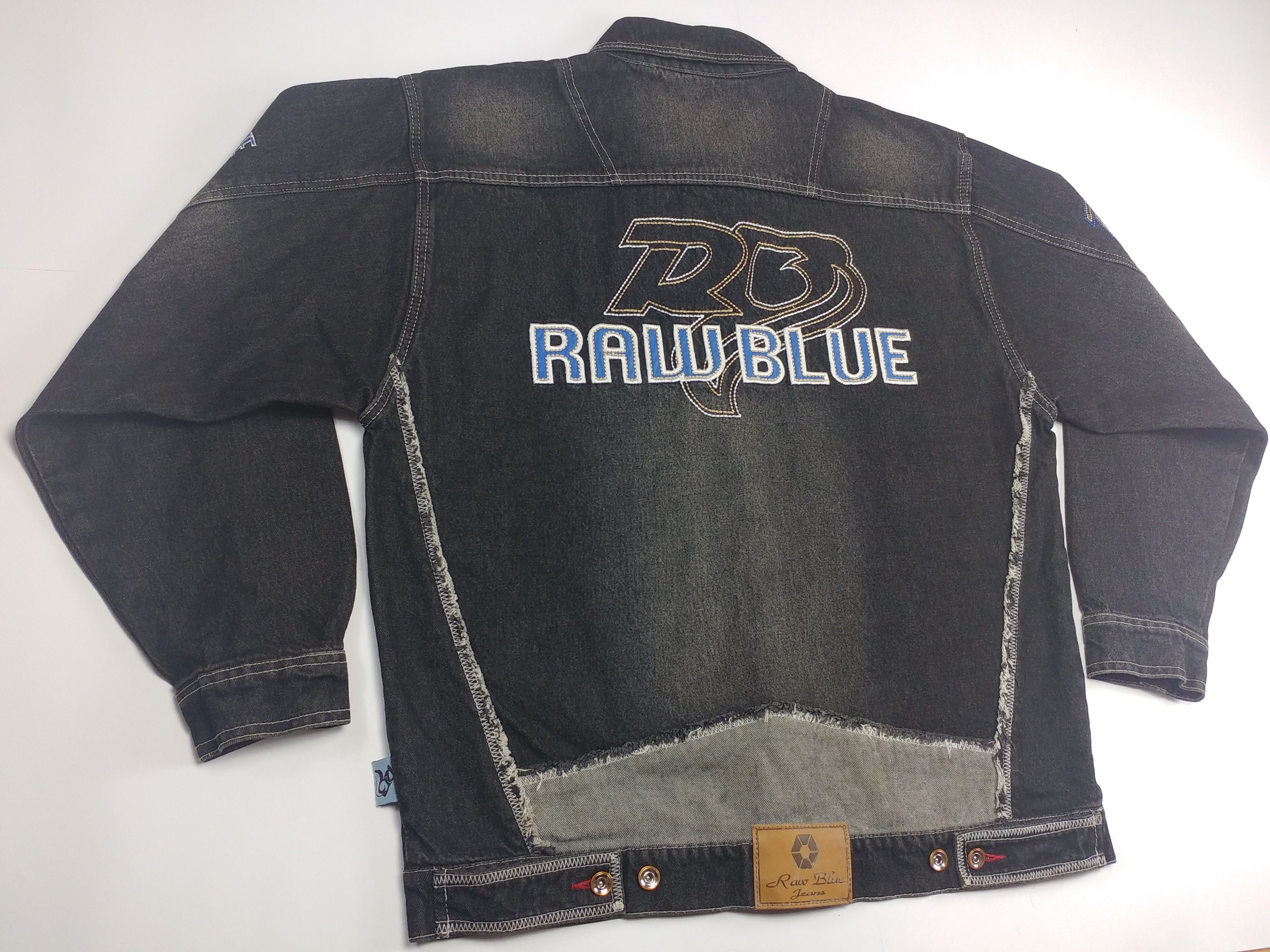 Vintage Raw Blue jacket, vintage denim jacket, 90s hip hop, 1990s XL Size US XL / EU 56 / 4 - 8 Thumbnail