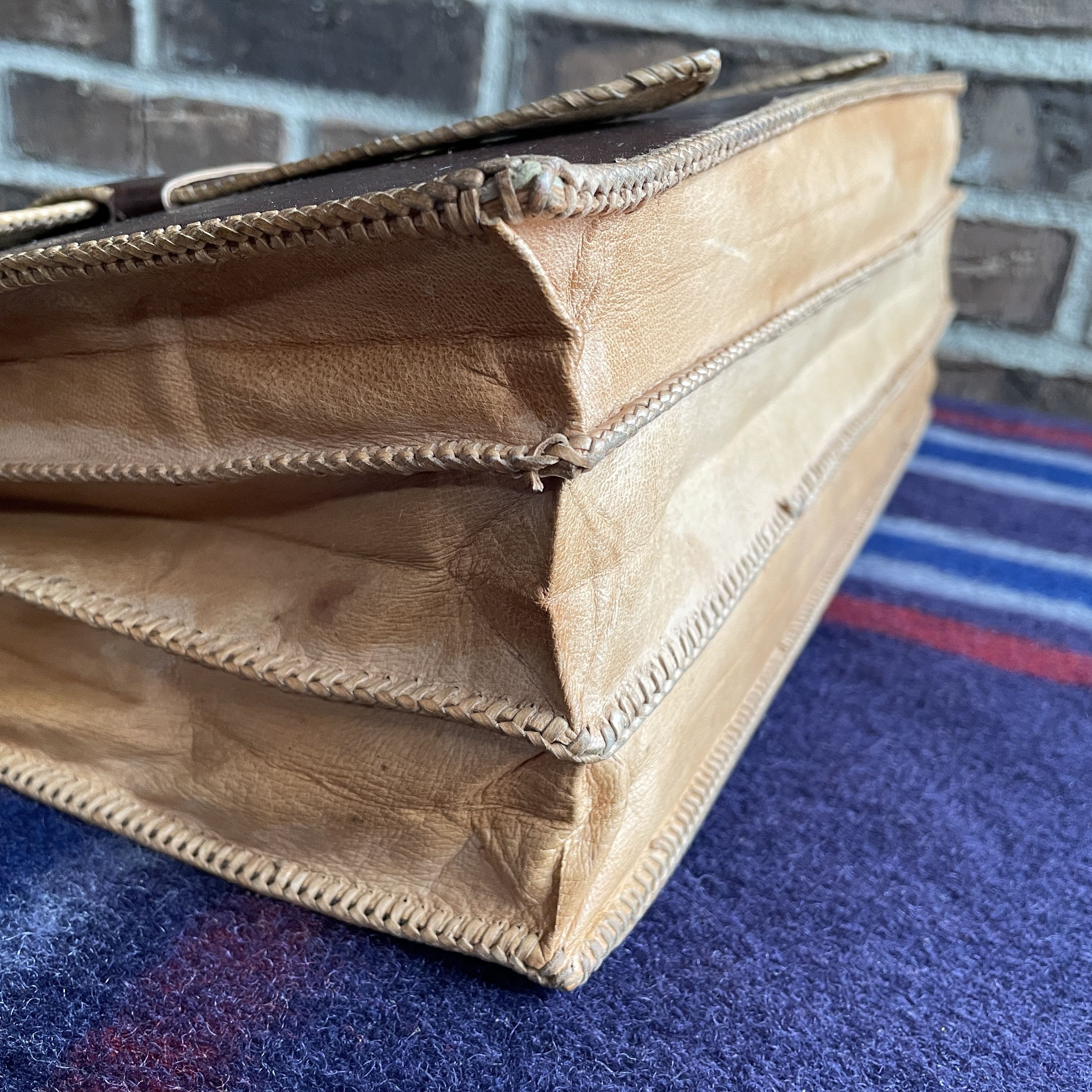 Other VTG HANDCRAFTED ETHIOPIAN LEATHER BRIEFCASE R$1898 Size ONE SIZE - 18 Thumbnail