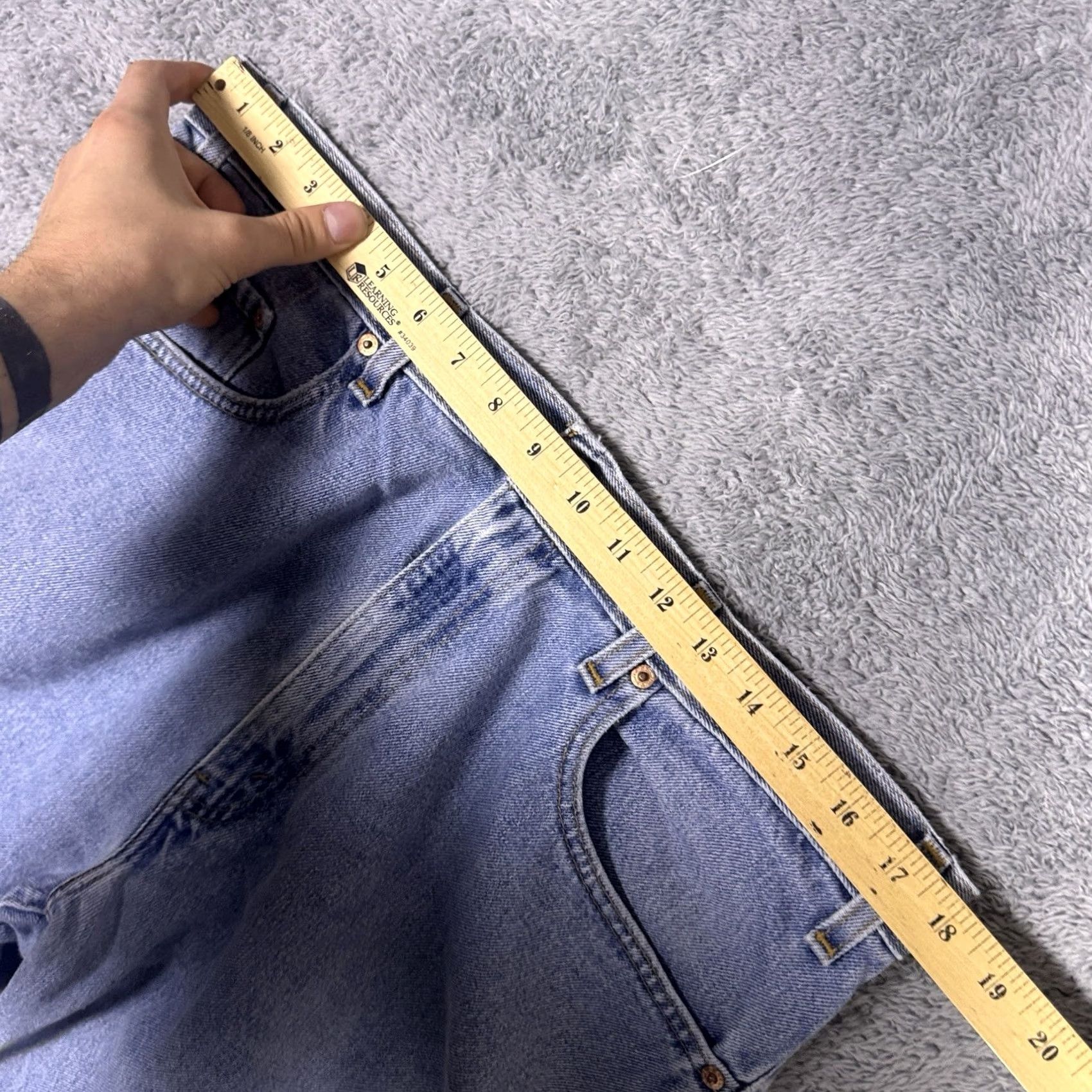 Levi's VINTAGE Levi's 505 Jeans Mens 36x36 Straight Lightwash 90s Paper Tag Bat Wing Y2K Size US 36 / EU 52 - 7 Thumbnail