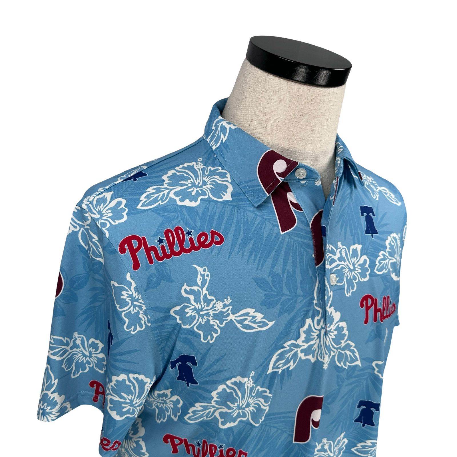 Reyn Spooner Reyn Spooner Phillies Hawaiian Polo Shirt Men’s Medium Blue Size US M / EU 48-50 / 2 - 2 Thumbnail
