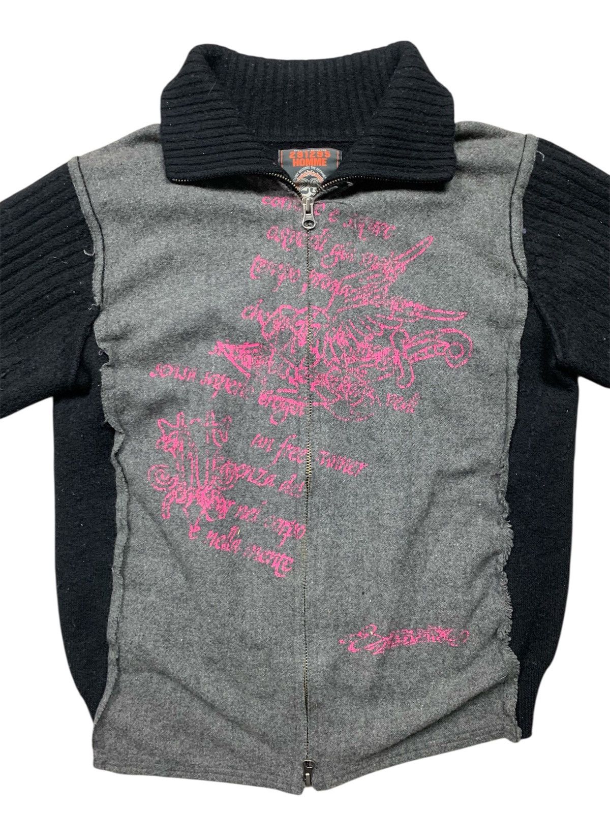 291295=Homme 291295 Homme Full zip knit jacket Size US M / EU 48-50 / 2 - 2 Thumbnail