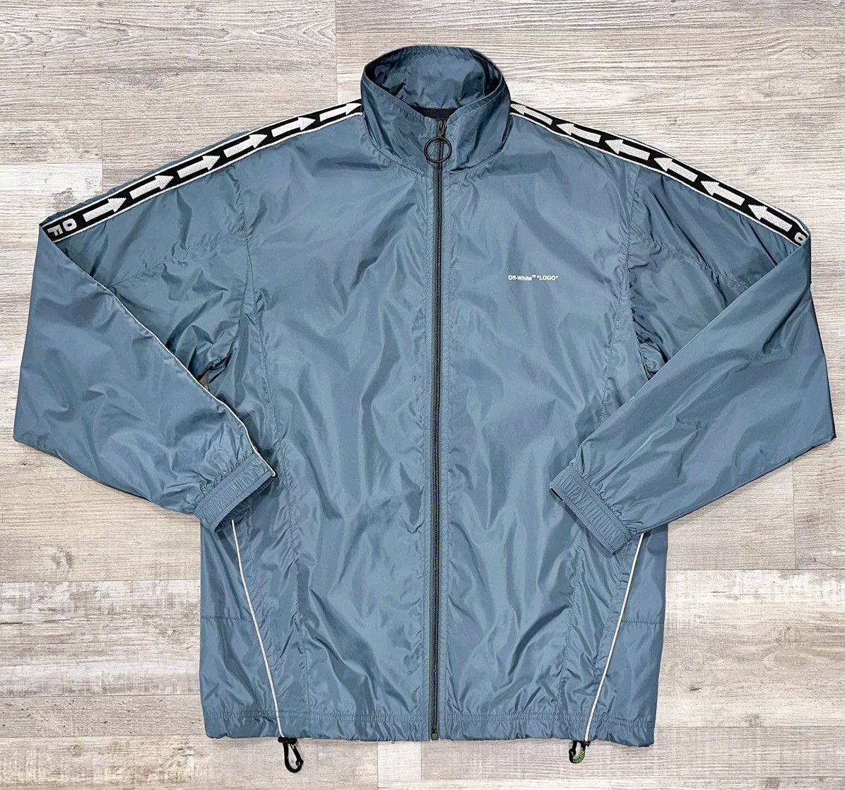 Other OFF_WHITE SLATE BLUE HOODED WINDBREAKER NWT LARGE Size US L / EU 52-54 / 3 - 1 Thumbnail