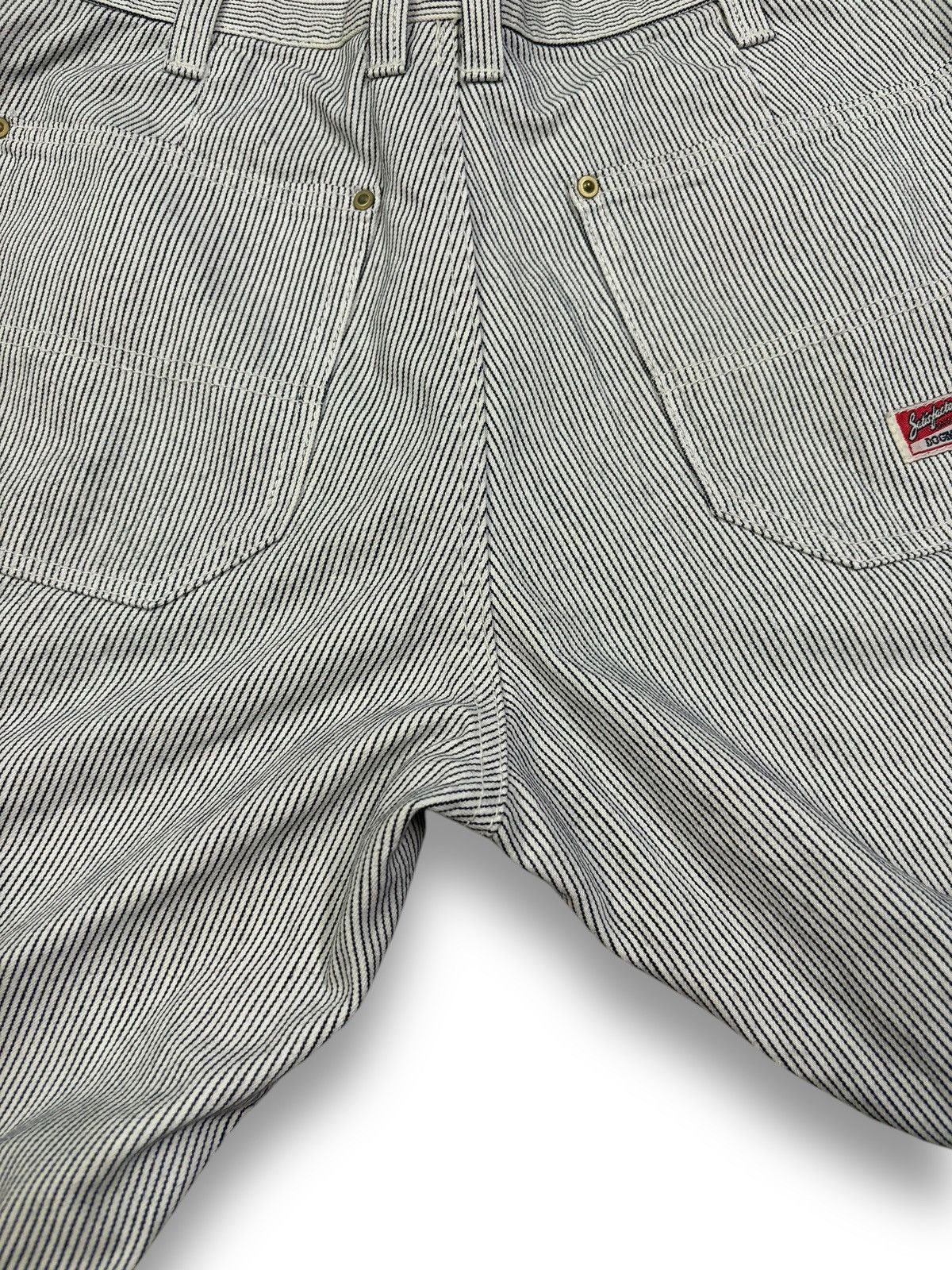 JNCO Vintage Japanese Brand Hickory Striped Baggy Cargo Jeans Size US 31 - 15 Thumbnail
