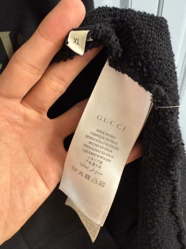 Gucci Gucci Black graffiti logo sweatshirt Size US XL / EU 56 / 4 - 4 Thumbnail