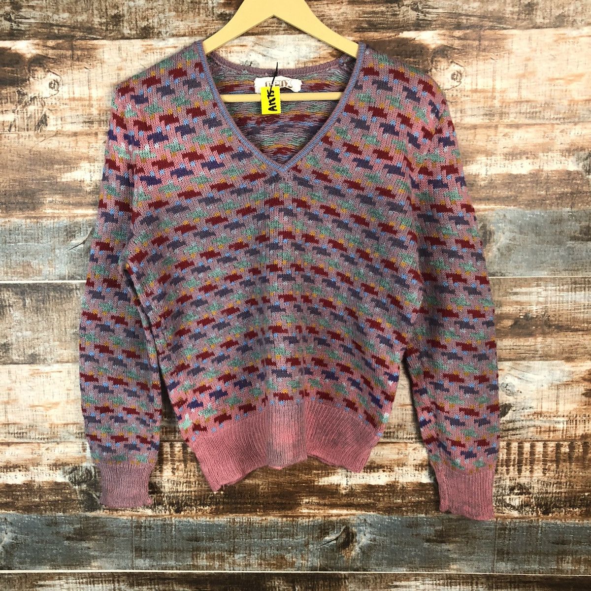 Homespun Knitwear Deux faded Pink Knitwear sweatshirt #A1875 Size S / US 4 / IT 40 - 2 Thumbnail