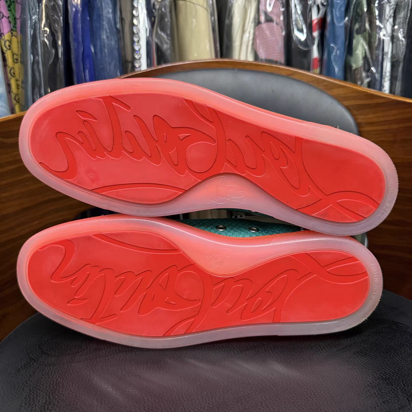 Christian Louboutin Christian Louboutin Colorblock Studded Red-Sole Sneakers K15 Size US 7.5 / EU 40-41 - 9 Thumbnail