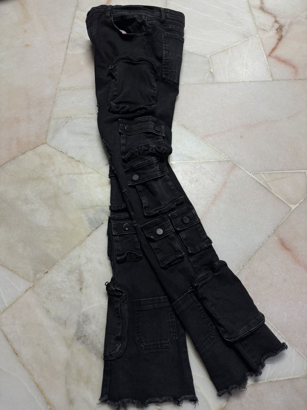 Japanese Brand LE GRANDE BLEU IFSIXWASNINE STYLE BY ROCKSTAR FLARE DENIM Size US 30 / EU 46 - 13 Thumbnail