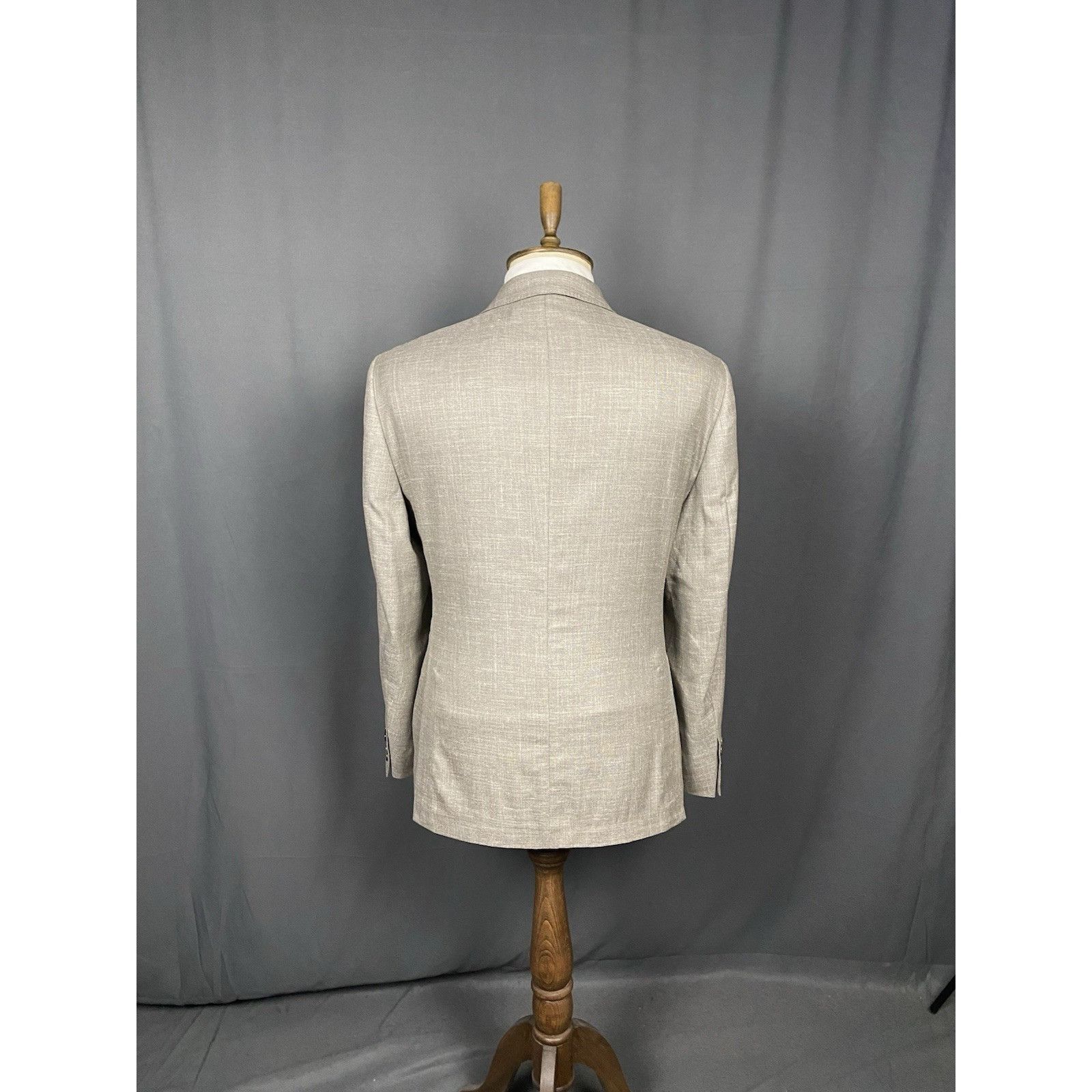 Hackett NWT GREAT Hackett Saville Row Taupe Beige Wool Silk Blazer J Size 46R - 7 Thumbnail