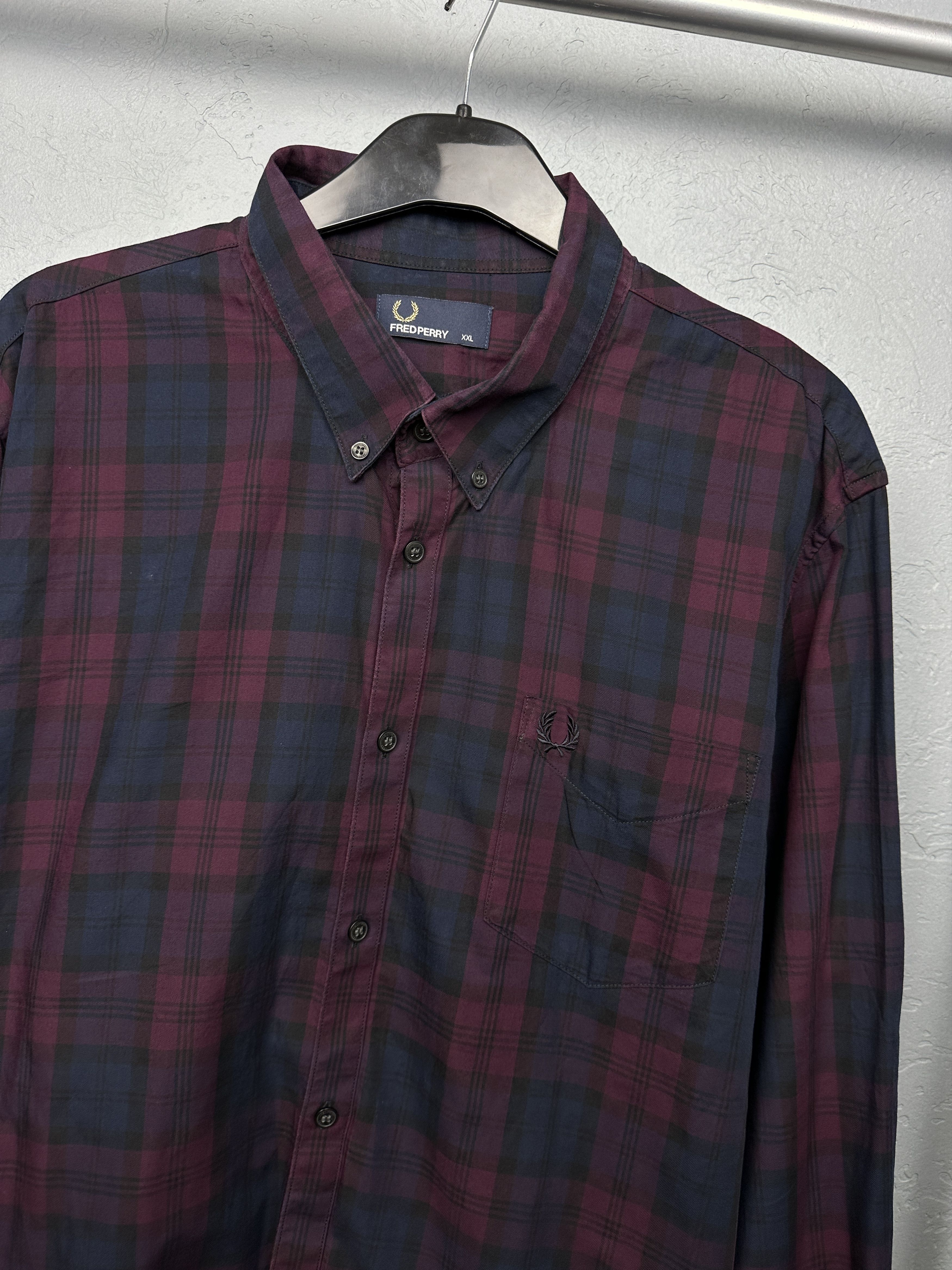 Fred Perry Fred Perry Mens Long Sleeve Shirt Size US XXL / EU 58 / 5 - 2 Thumbnail