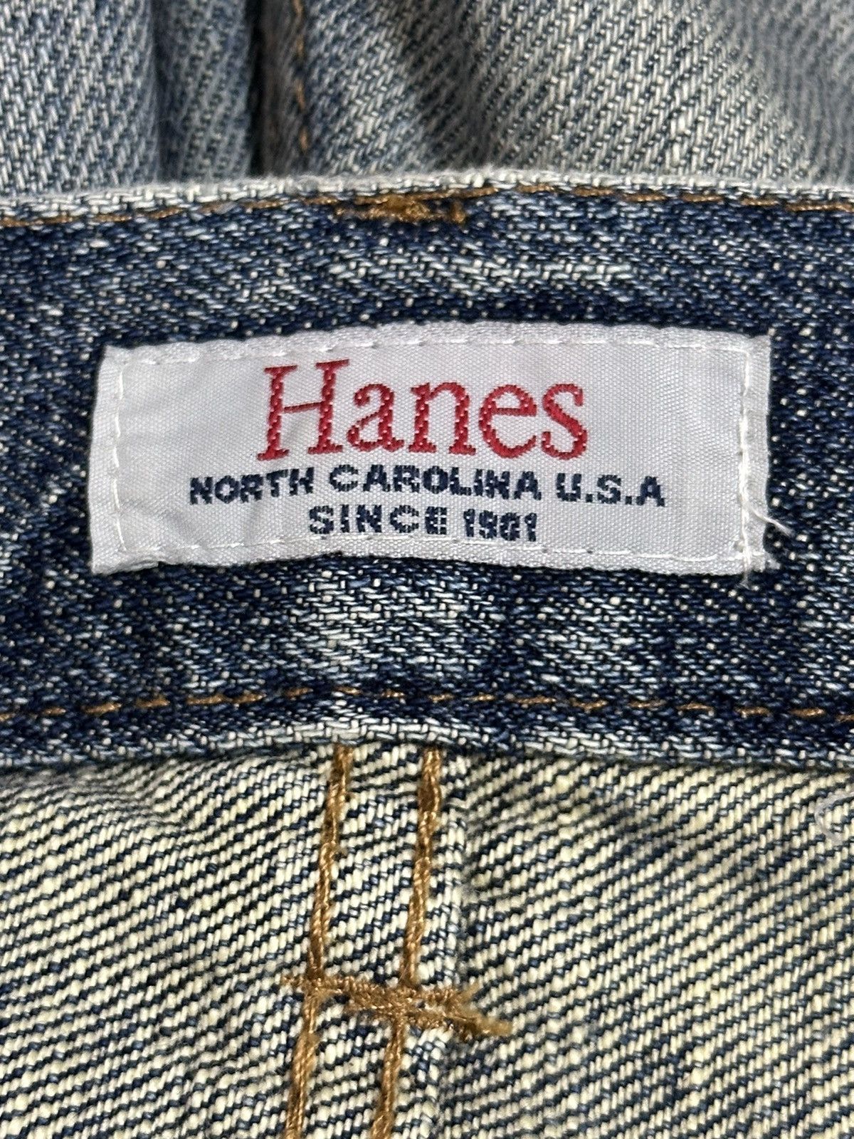 Hanes Vintage Hanes Blue Faded Wash Distress Style Baggy Jeans Size US 32 / EU 48 - 9 Thumbnail