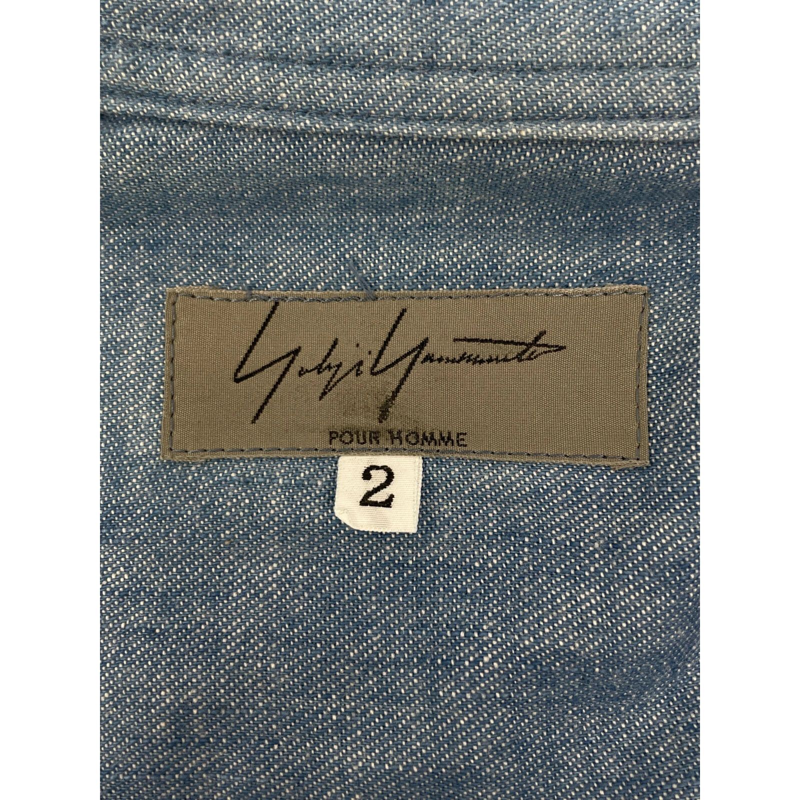 Yohji Yamamoto yohji yamamoto pour homme neck chambray shirt Size US M / EU 48-50 / 2 - 4 Thumbnail