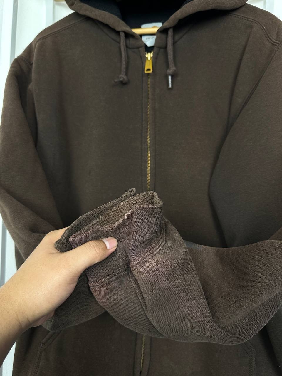 Carhartt × Vintage ☀️ Sun Faded Carhartt Rain Defender Zip Up Hoodie (PIT 24.5) Size US M / EU 48-50 / 2 - 7 Thumbnail