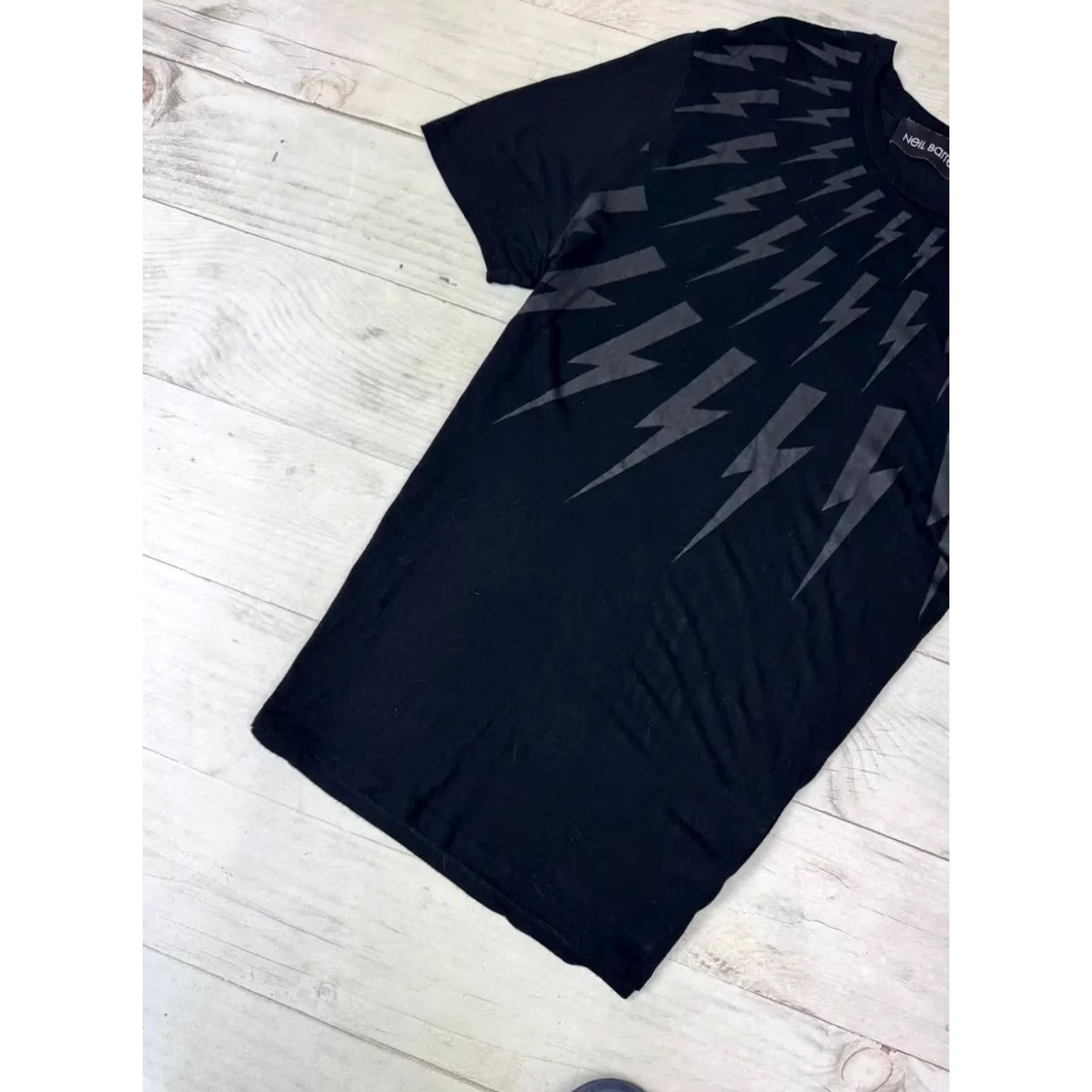 Neil Barrett Neil Barrett T-Shirt Men Size M Black Viscosa Lightning Size US M / EU 48-50 / 2 - 4 Thumbnail