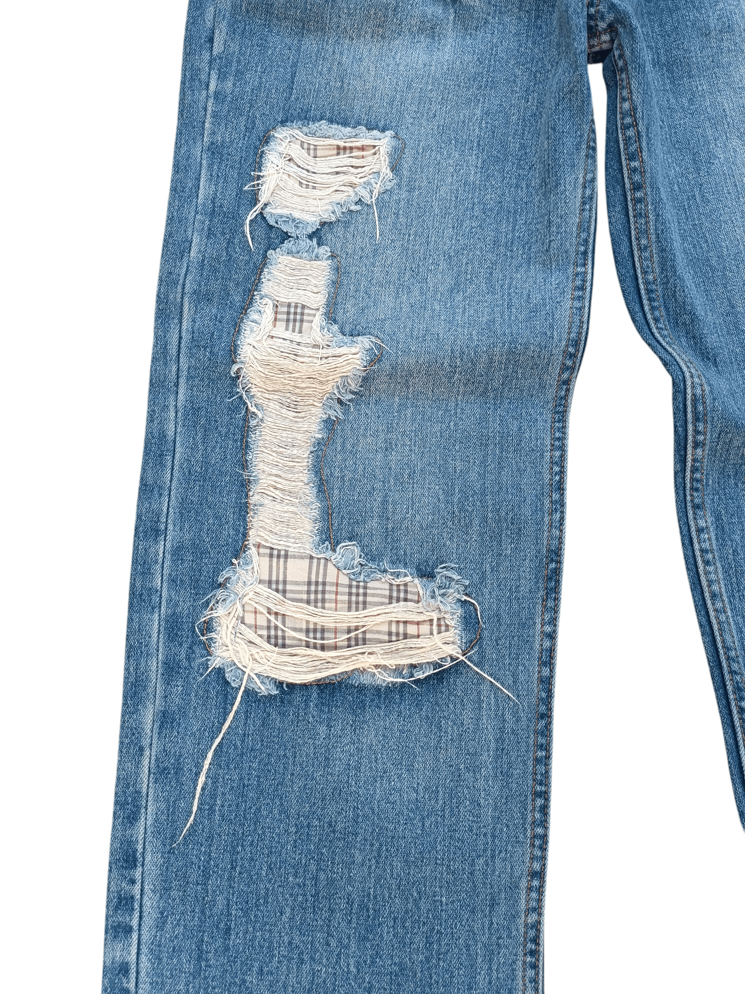 Hysteric Glamour × Japanese Brand RARE🔥JAPANESE DISTRESSED NYLAUS JEANS WHISKERS FADED E208 Size US 32 / EU 48 - 8 Thumbnail