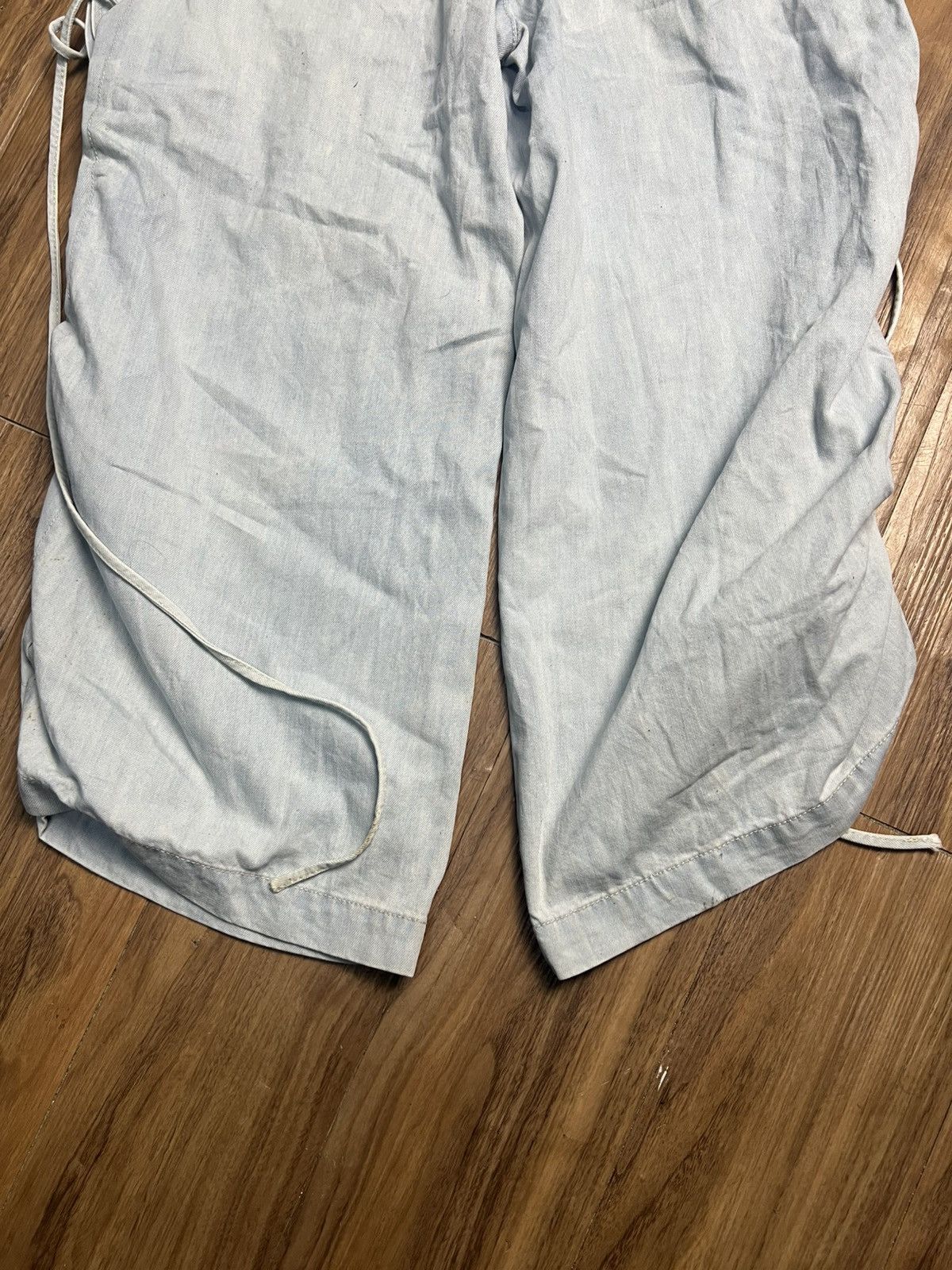 Beauty Beast Emsexcite Light Blue Denim Wide-Leg Culottes Pants (40) Size 26" / US 2 / IT 38 - 12 Thumbnail