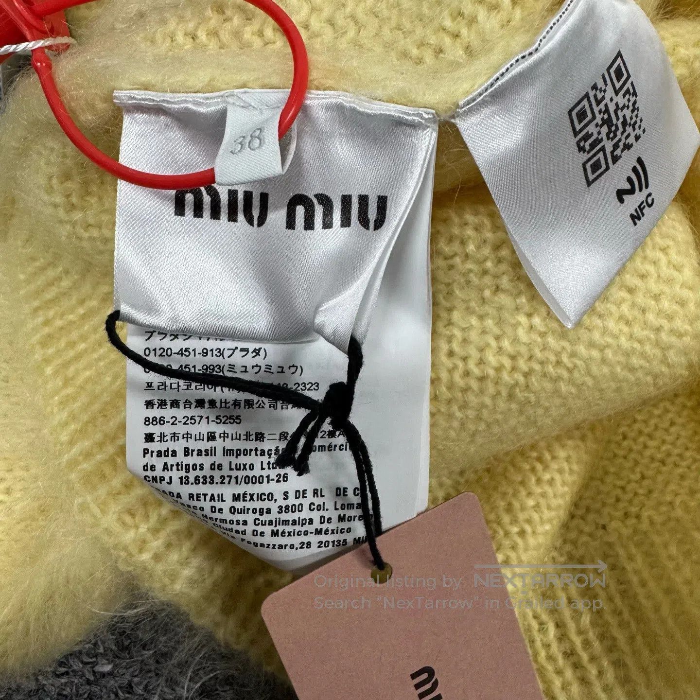 Miu Miu miu miu Ma Haimei: Full-water diamond pattern cardigan swe Size M / US 6-8 / IT 42-44 - 7 Thumbnail