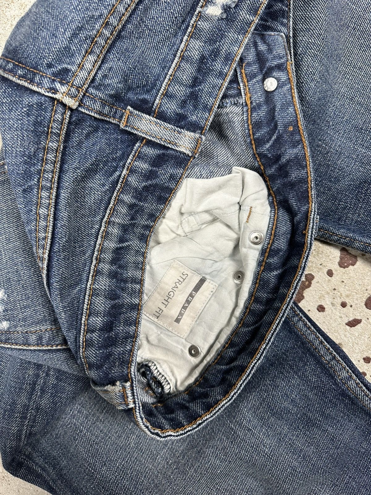 Prada Prada Straight Fit Tab Blue Denim Pants Jeans Size US 30 / EU 46 - 13 Thumbnail